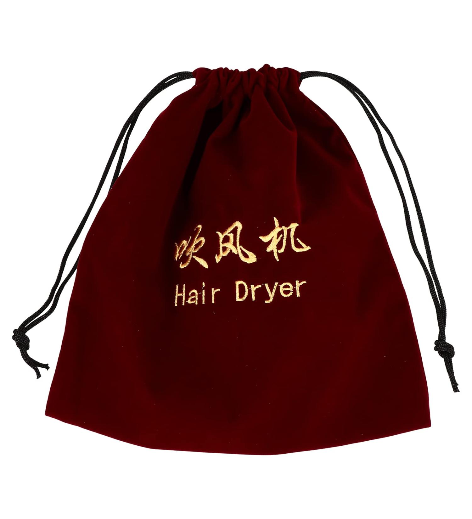 SUPVOX 1pc Hair Dryer Storage Bag Jewelry Drawstring Travel 30x26cm Claret - Buy Online on GoSupps.com