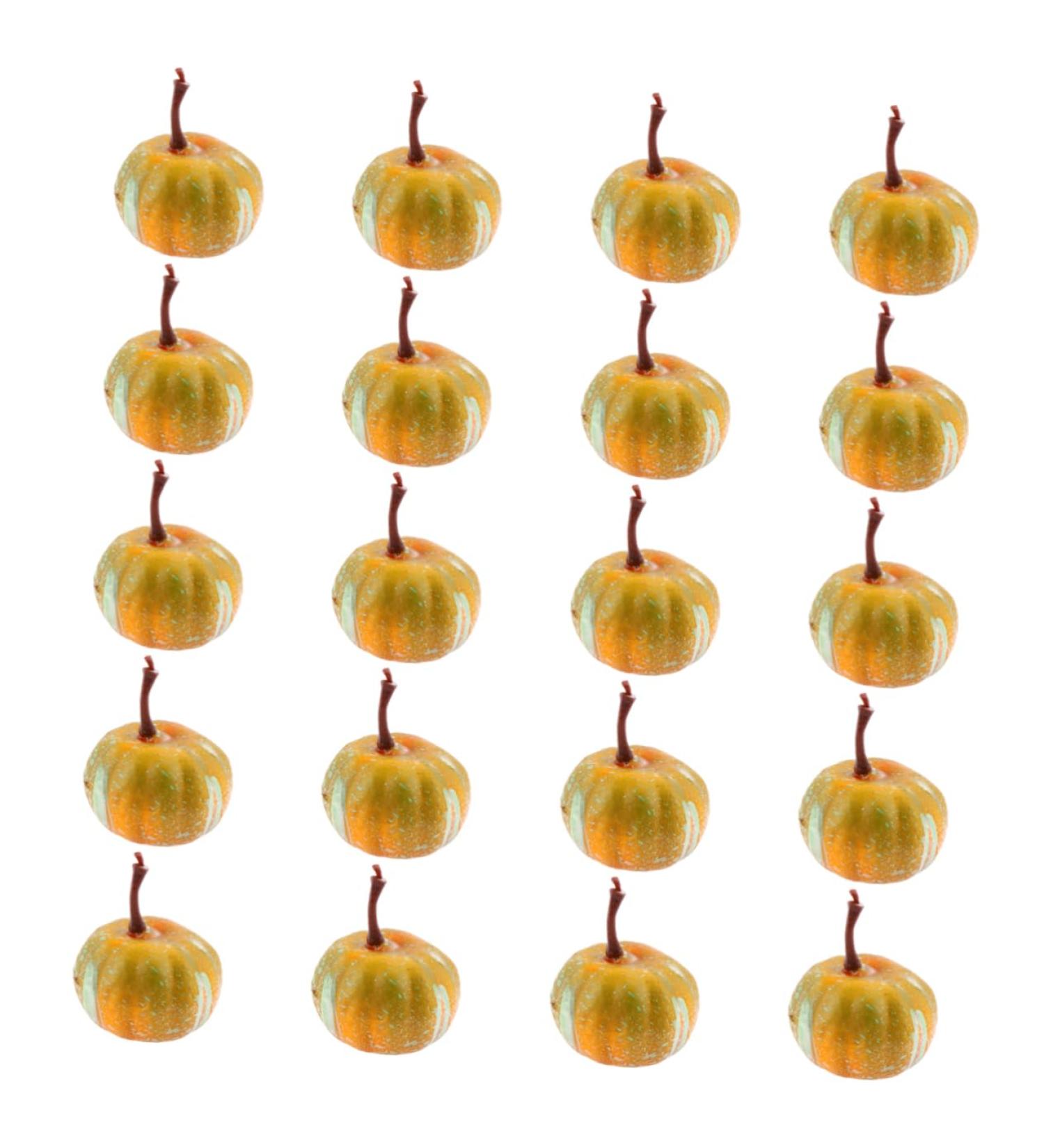 LIFKICH 20pcs Simulated Mini Pumpkin Artificial Pumpkin Decoration Halloween Pumpkin Decoration Artificial Harvest Decoration Giraffe Decor Pumpkins Model Photo Props Manual Decorate Foam As Shown 2.2X3.4CM - Buy Online on GoSupps.com