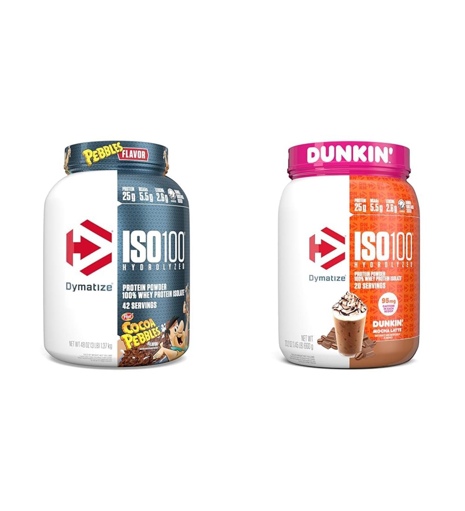 Dymatize ISO100 Hydrolyzed Protein Powder & ISO100 Hydrolyzed Protein Powder in Dunkin' Mocha Latte Flavor - Buy Online on GoSupps.com