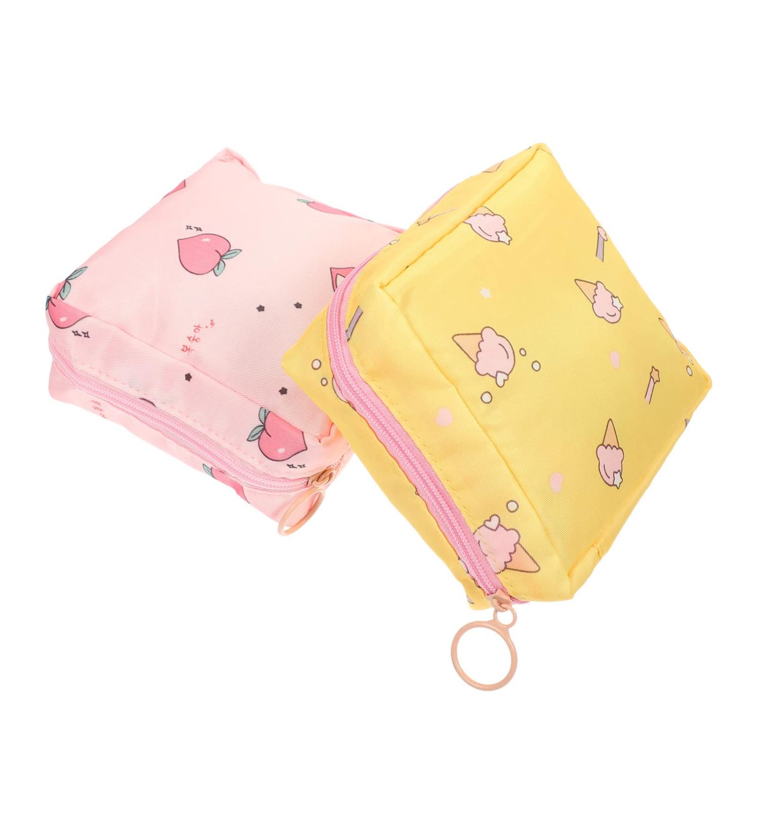COHEALI Women Travel Toiletry Bag 2pcs Sanitary Napkin Storage Bag Zipper Menstrual Pad Bag Portable Nursing Pad Holder Tampons Holder for Purse First Period Kit for Teen Girls Period Bag - Buy Online on GoSupps.com