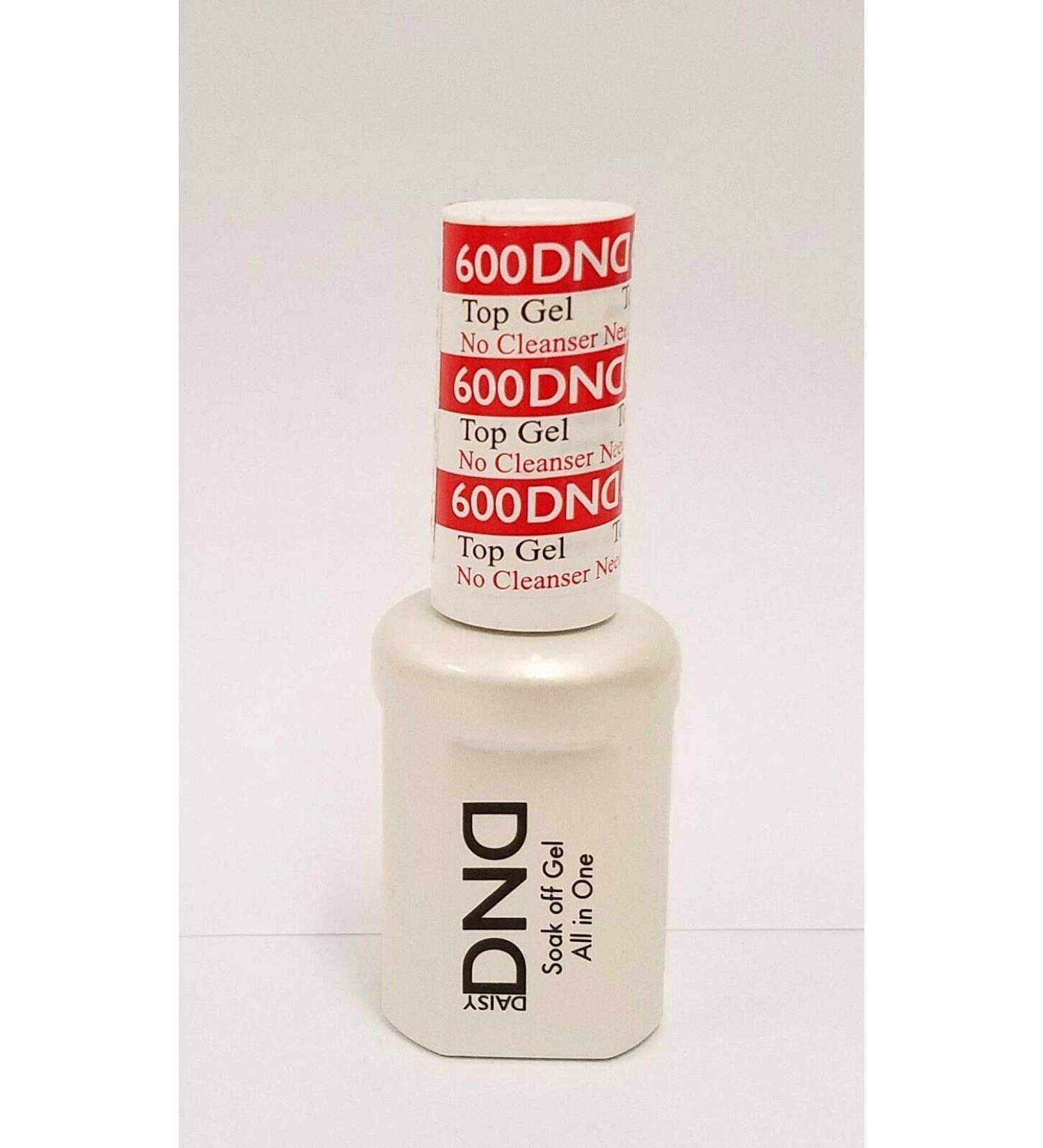 DND #600 - No Cleanser Needed - UV/LED Cure Soak off Gel Top Coat 0.5oz/15ml