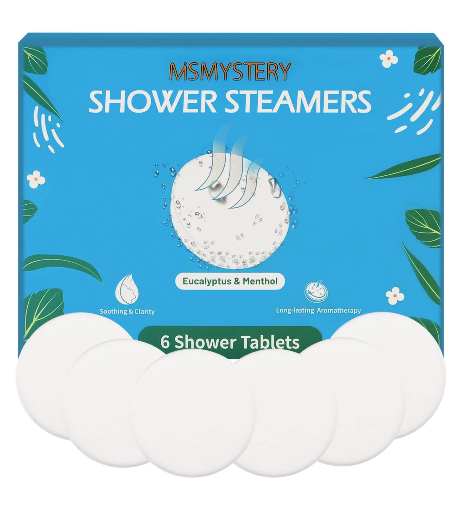 Mismystery Eucalyptus Menthol Shower Steamers for Sinus Relief and Relaxation - Shower Bombs for Aromatherapy Bath - Fathers Day Gift - Buy Online on GoSupps.com