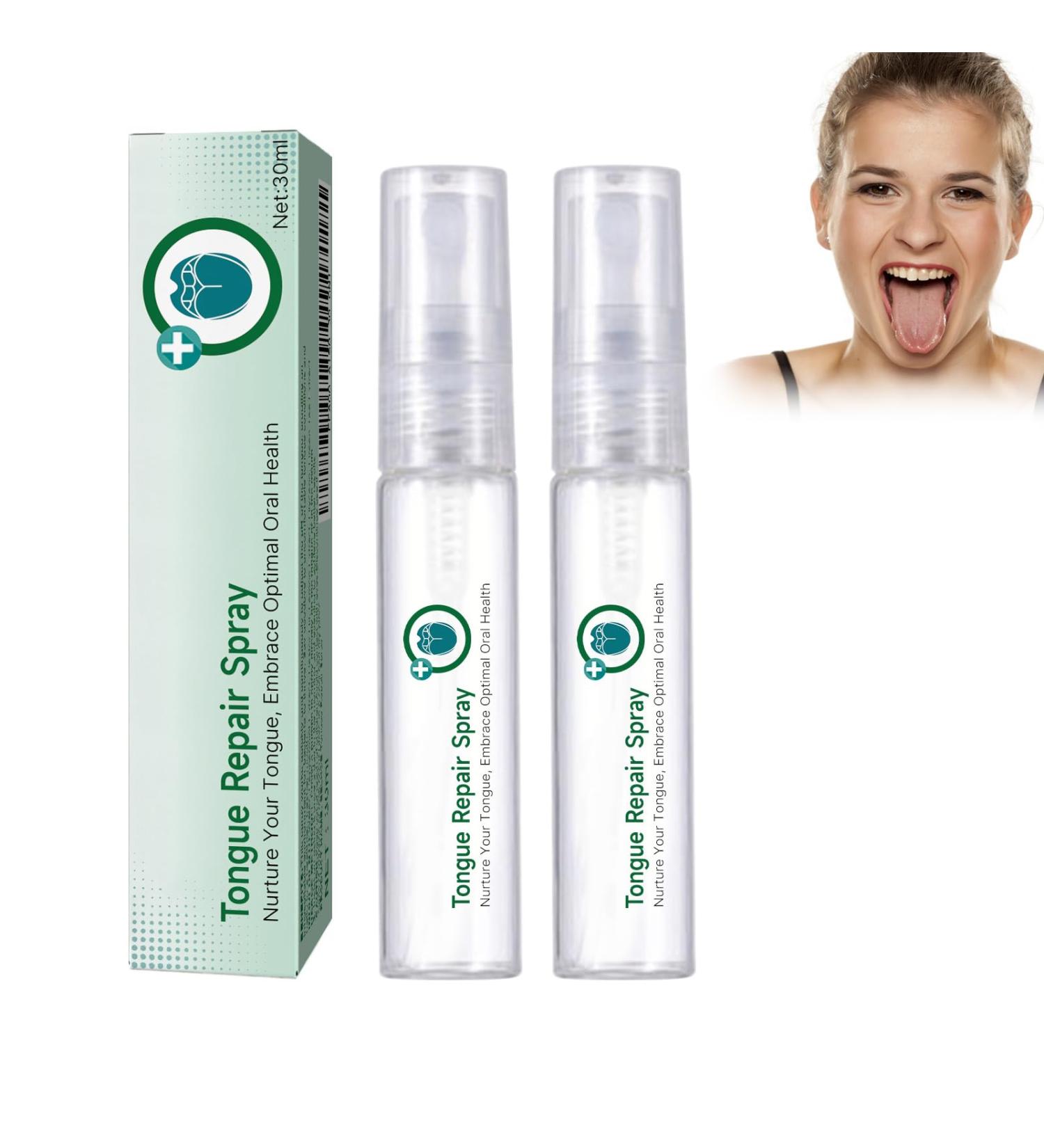 Spray De R paration De La Langue 30ml*2 Spray Soins Bucco-Dentaires Compl ment Au Gratte-Langue Petit Portatif Souffle Frais Bouche Spray Laissez La Langue Naturelle - Buy Online on GoSupps.com