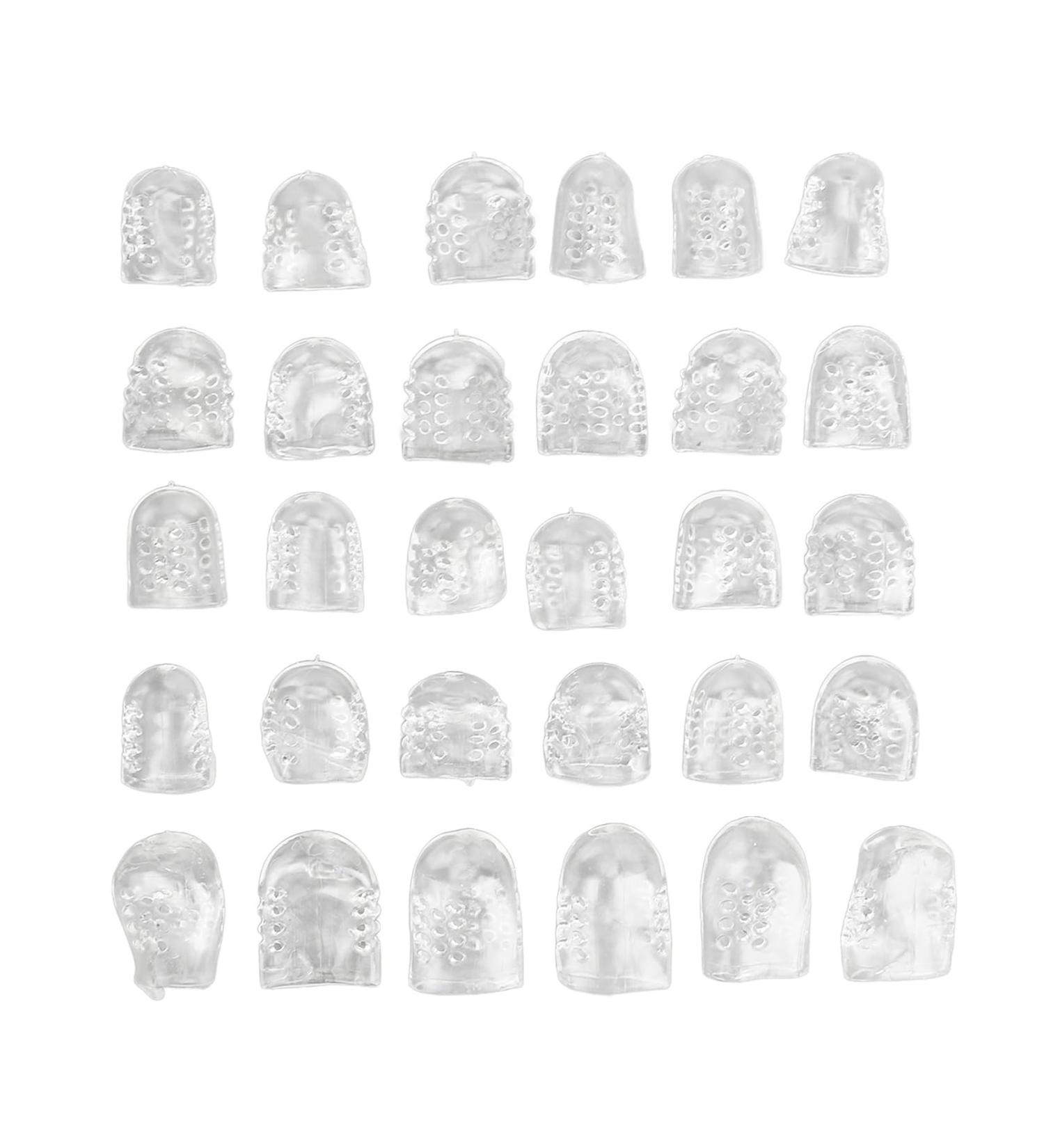 Saluaqui 30-Piece Pinky Toe Protector | Anti-Friction Breathable Transparent Toe Sleeves for Ingrown Toenails Corns & Calluses - Buy Online on GoSupps.com