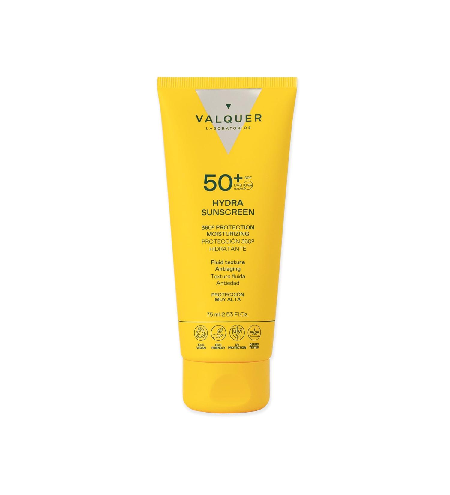 Valquer Laboratorios Hydra Sunscreen Facial Cream SPF 50+ Moisturizing and Anti-Aging - Buy Online on GoSupps.com