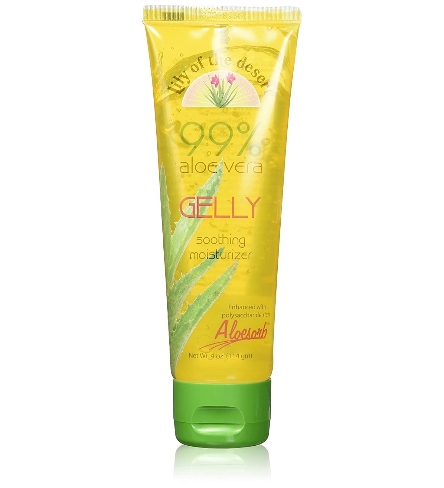 Organic Aloe Vera Gel | Aloe Vera Gelly for Sensitive Skin | Hydrating Face & Body Moisturizer 4 Fl Oz - Buy Online on GoSupps.com