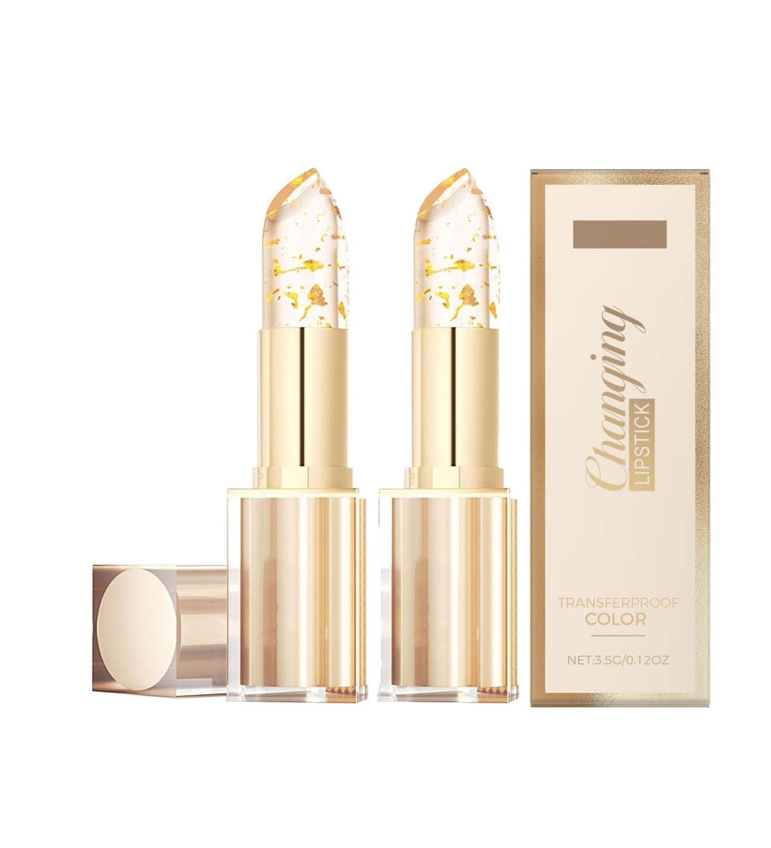  G n rique 2PC Color Changing Lipstick Transferproof Color Changing Lipstick for Women Long Lasting 24 Hours Moisturizing Glossy Shine Lip Gloss Moisturizing Lip Balm - Buy Online on GoSupps.com