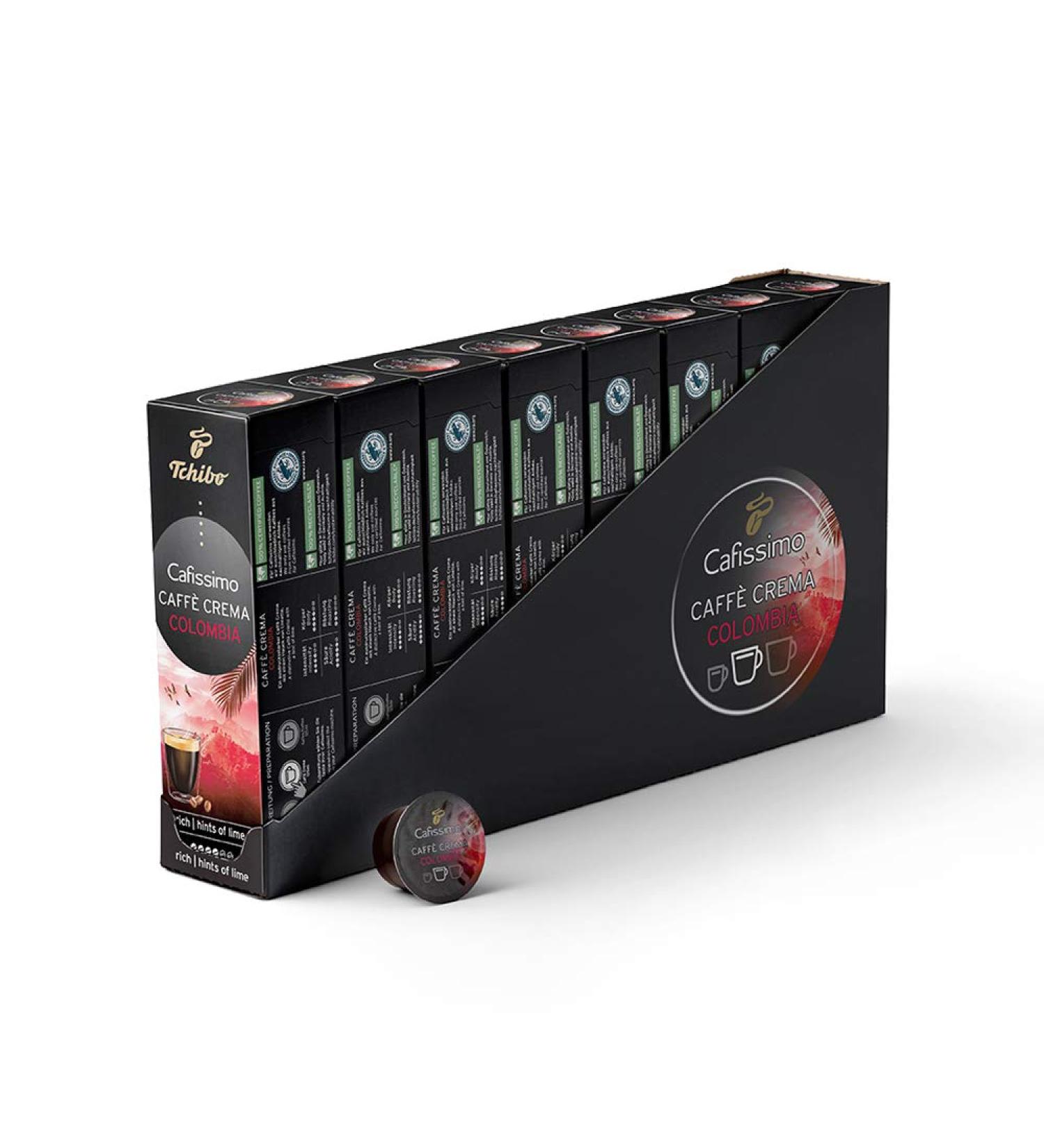 Buy Tchibo Cafissimo Stare Box Colombia Coffee Capsules - 80 Pieces | Sustainable & Fair Trade Caff Crema with Lime Touch - Buy Online on GoSupps.com