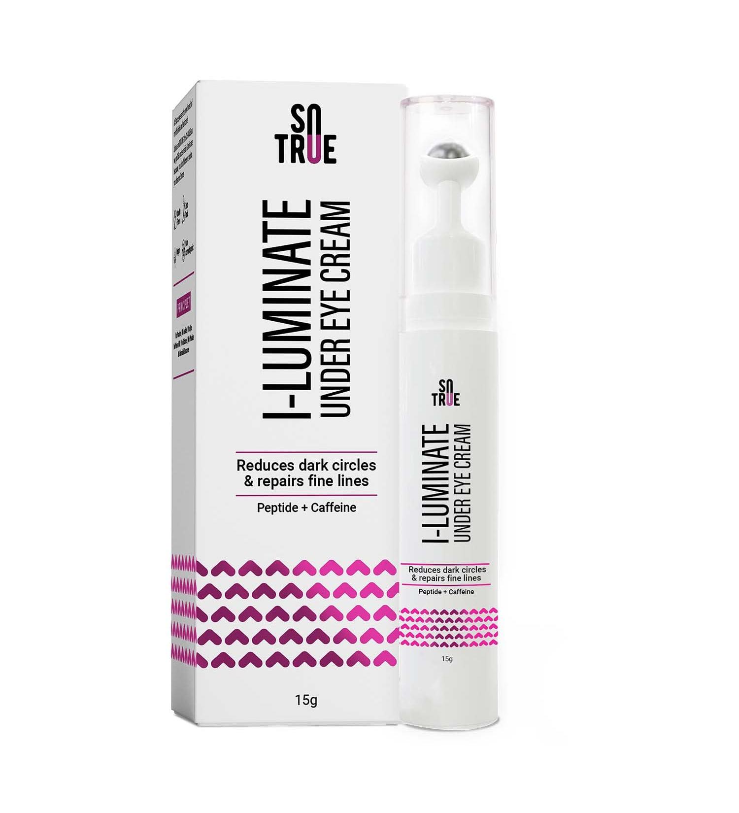 SOTRUE I-Luminate Under Eye Cream | Dark Circles & Puffy Eyes Relief | Aloe Vera Jojoba & Vitamin E | 15G | Suitable for All Skin Types - Buy Online on GoSupps.com