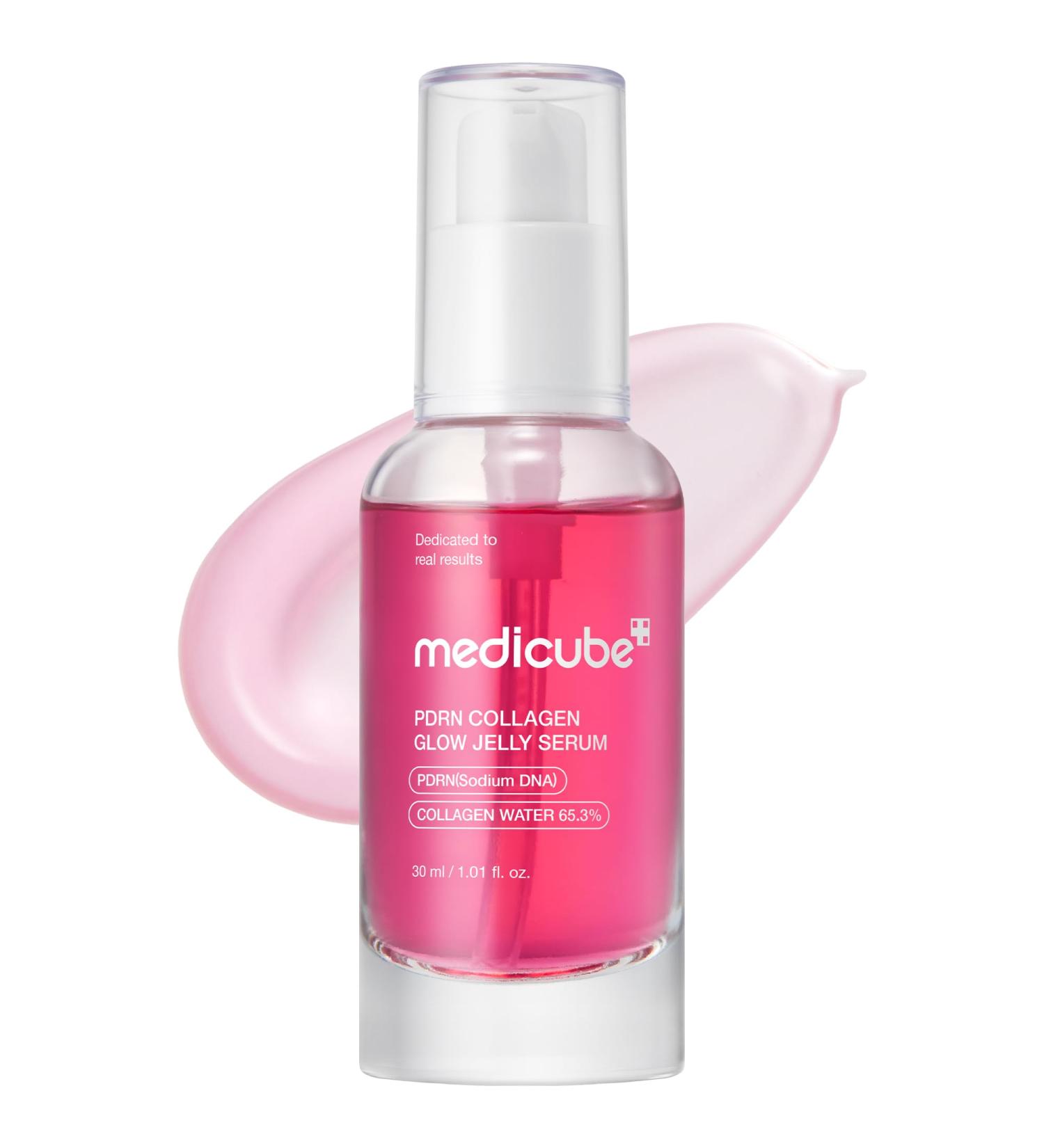 medicube PDRN Pink Collagen Glow Jelly Serum | Lightweight Water-Jelly For Plump & Supple Skin | Radiance & Elasticity Care with PDRN Collagen Niacinamide | Korean Skin Care 1.01 fl.oz - Buy Online on GoSupps.com