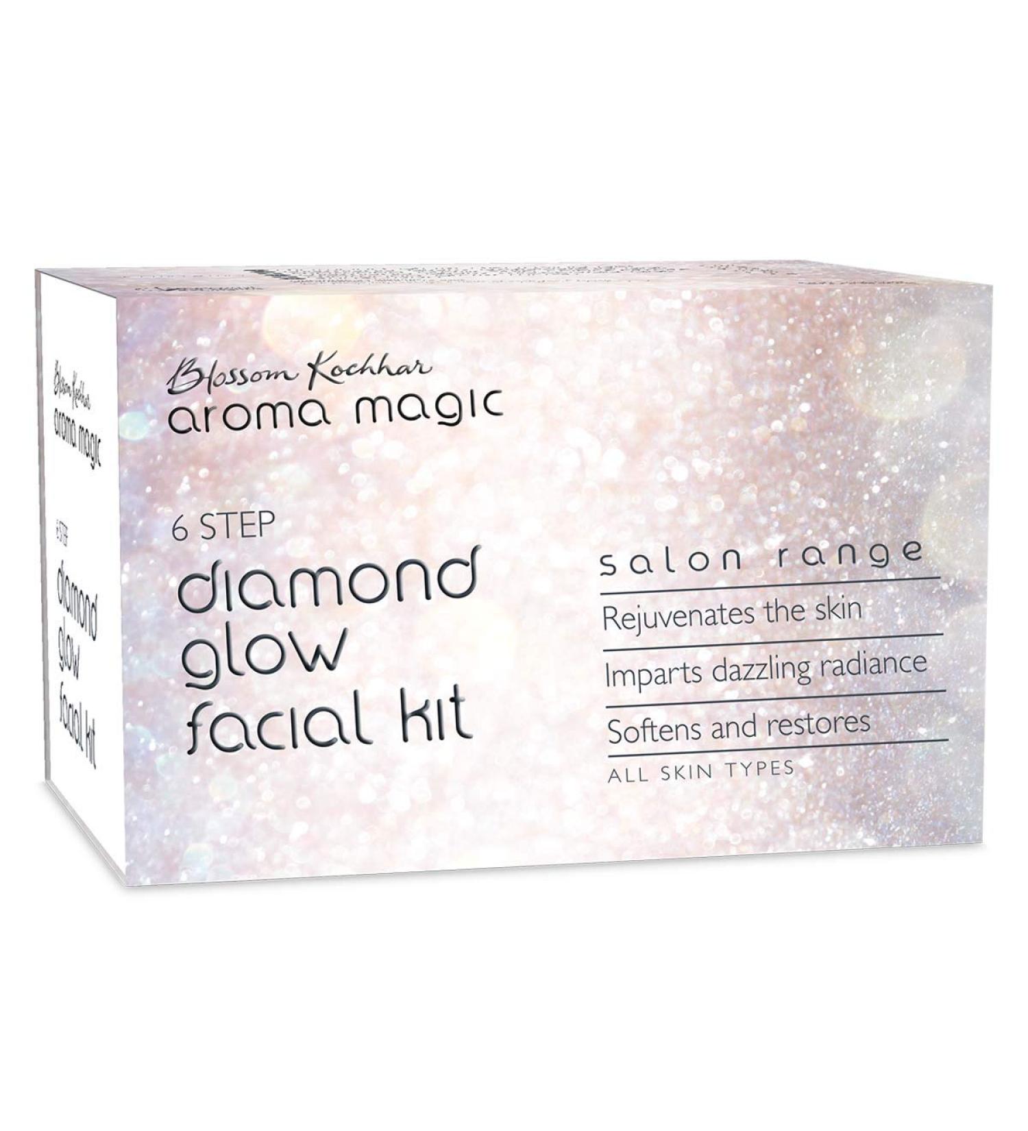 Aroma Magic Diamond Glow Facial Kit - 6 Steps Rejuvenating Skincare Set for All Skin Types | Restores Softness & Glow - International Shipping Available - Buy Online on GoSupps.com