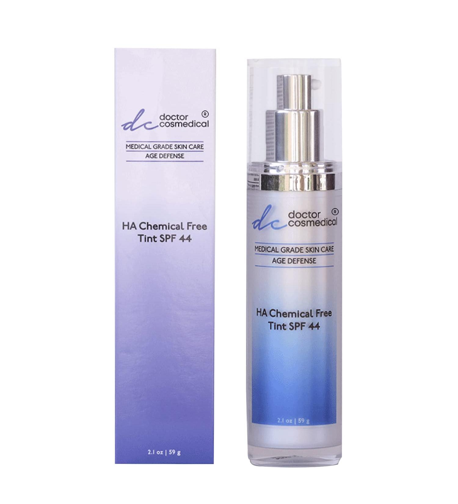 HA Chemical Free Tinted SPF 44 Zinc Oxide & Titanium Dioxide Sunscreen with Hyaluronic Acid | Anti-Aging Moisturizer | Water Resistant | 2.1 Oz - Buy Online on GoSupps.com