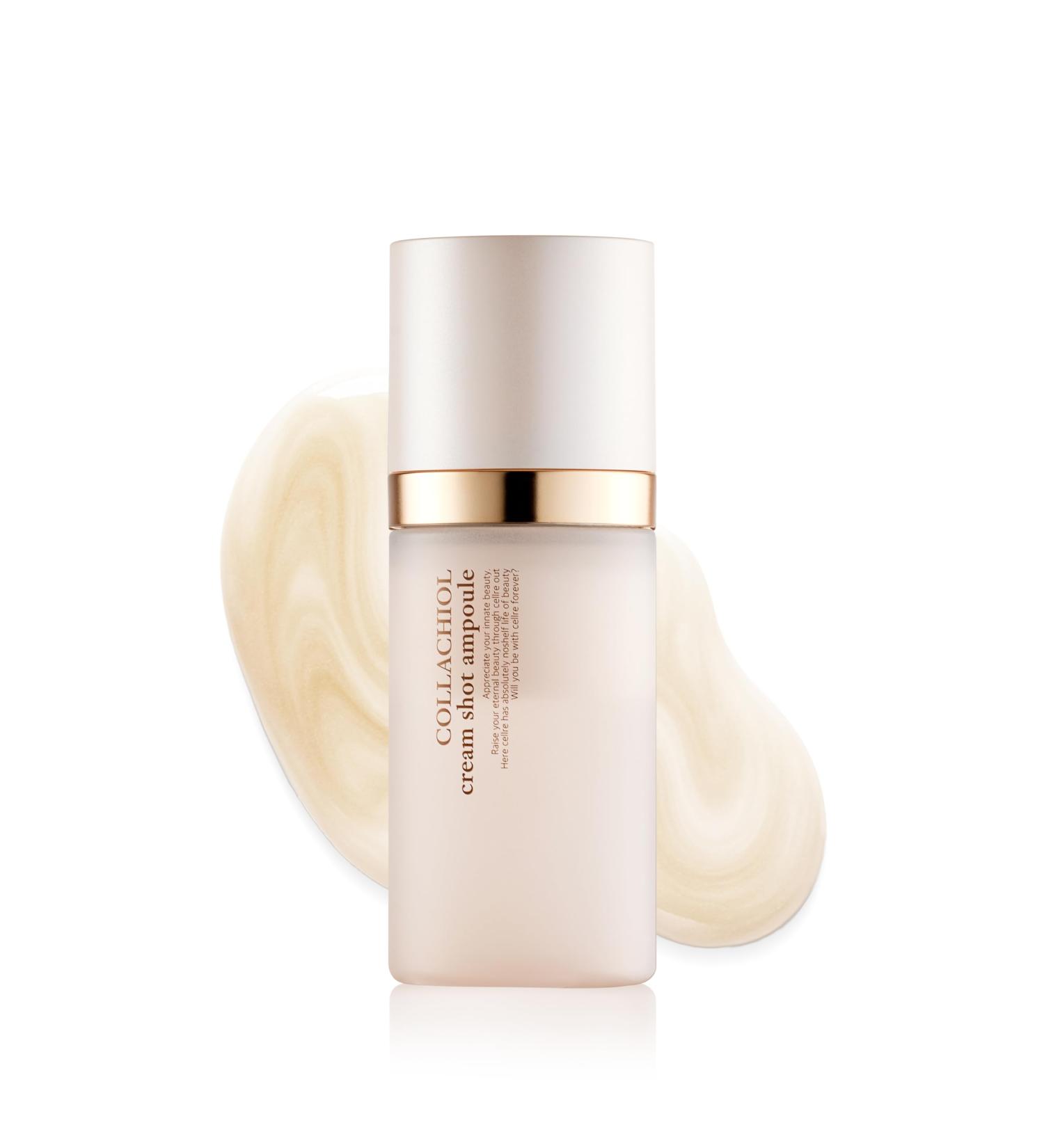 Collachiol Cream Shot Ampoule 3-in-1 Toner Serum & Cream Mist | Collagen + Bakuchiol Complex for Smooth Moisturized and Healthy-Looking Skin | 145 ml & Travel Size 55 ml 0.04 Fl Oz (Pack of 50) - Buy Online on GoSupps.com