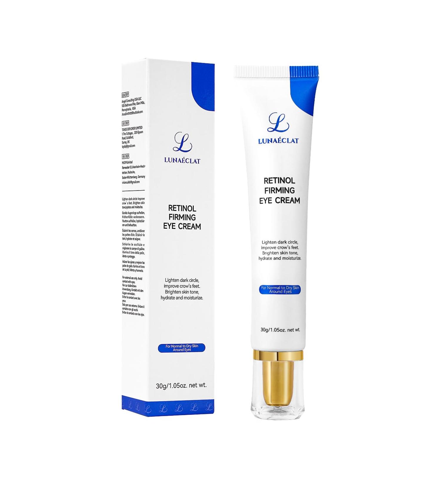 Retinol Firming Eye Cream | Alcohol-Free Glycerin Fusion | Brightens & Moisturizes All Skin Types | 1.05 oz - Buy Online on GoSupps.com