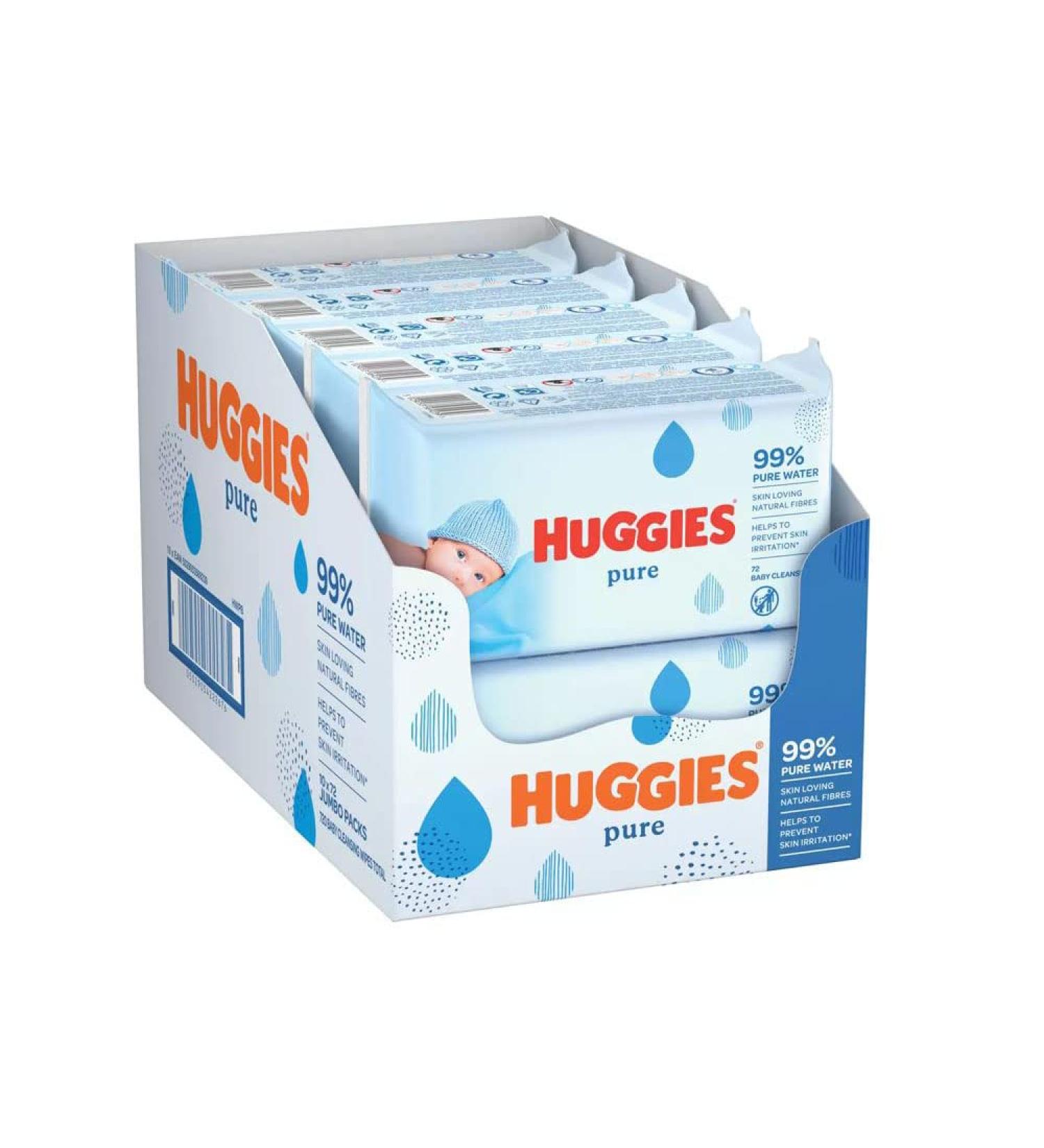 Huggies Pure Extra Care Baby Wet Wipes - 720 Wipes (72 x 10 Pack) - Buy Online on GoSupps.com