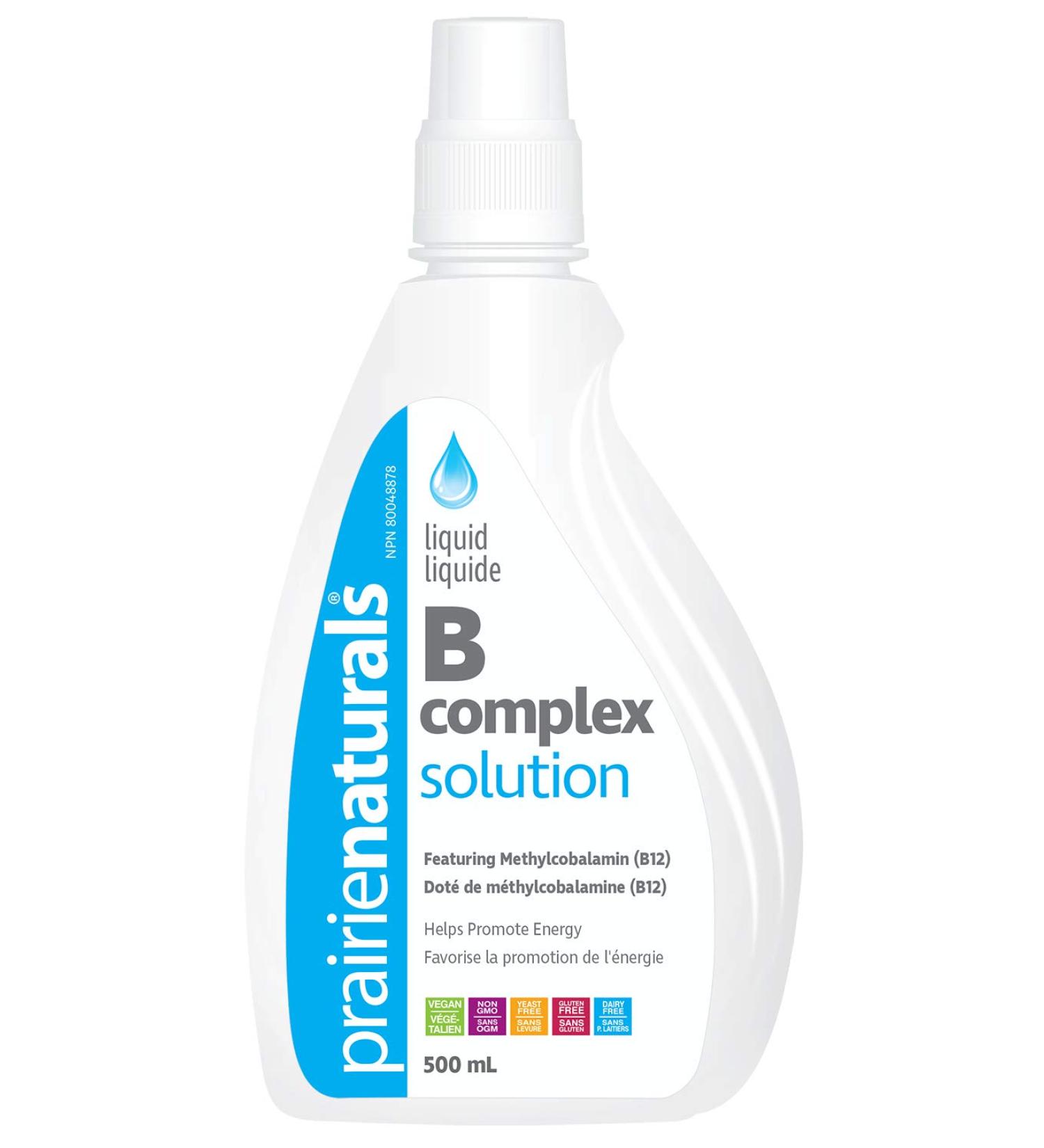 Prairie Naturals Liquid B Complex Solution - 500ml - Buy Online on GoSupps.com