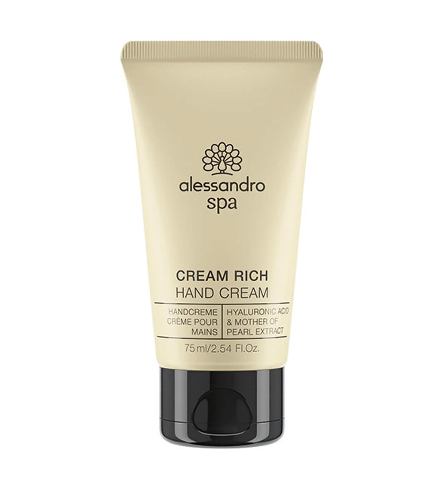 Alessandro Spa Cream Rich - Anti-Aging Hand Cream for Dry Stressed Hands | 75 ml | International Shipping - Buy Online on GoSupps.com