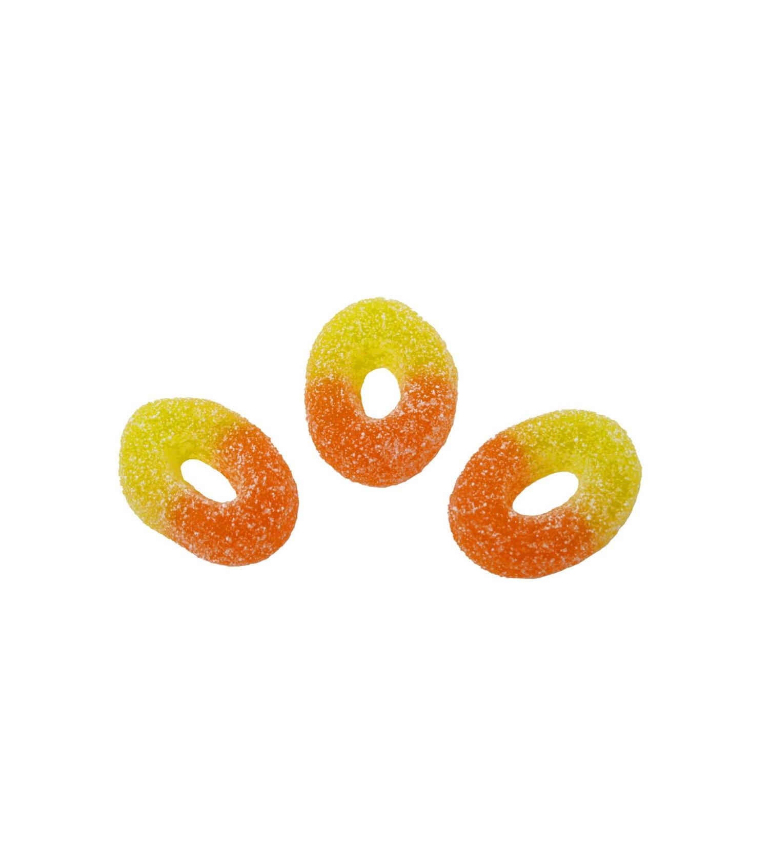 Fizzy Peach Rings - 500g Gummy Sweets