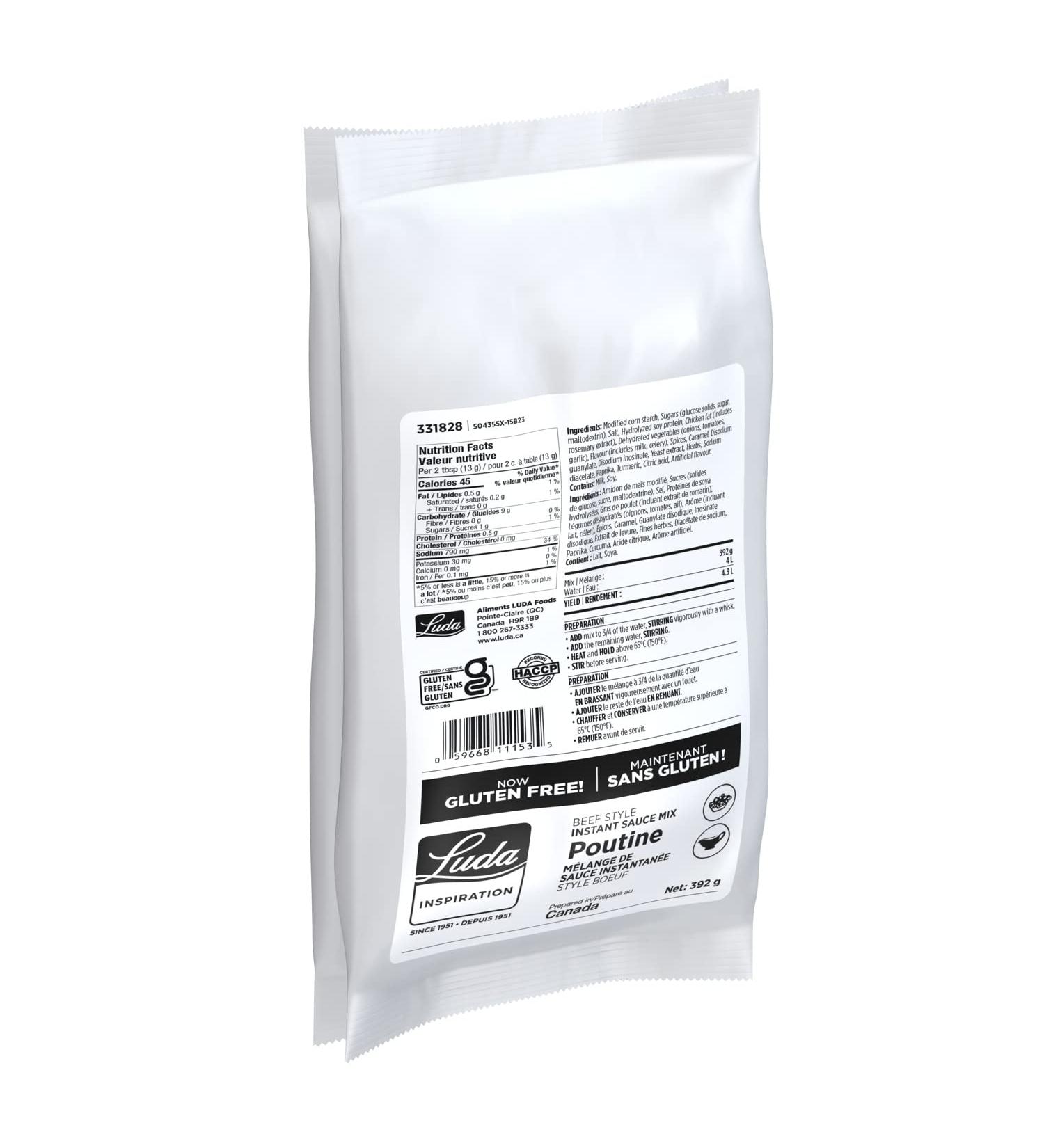Instant Gluten Free Poutine Sauce Mix (Beef Style) (392 g makes 30 servings) - Buy Online on GoSupps.com