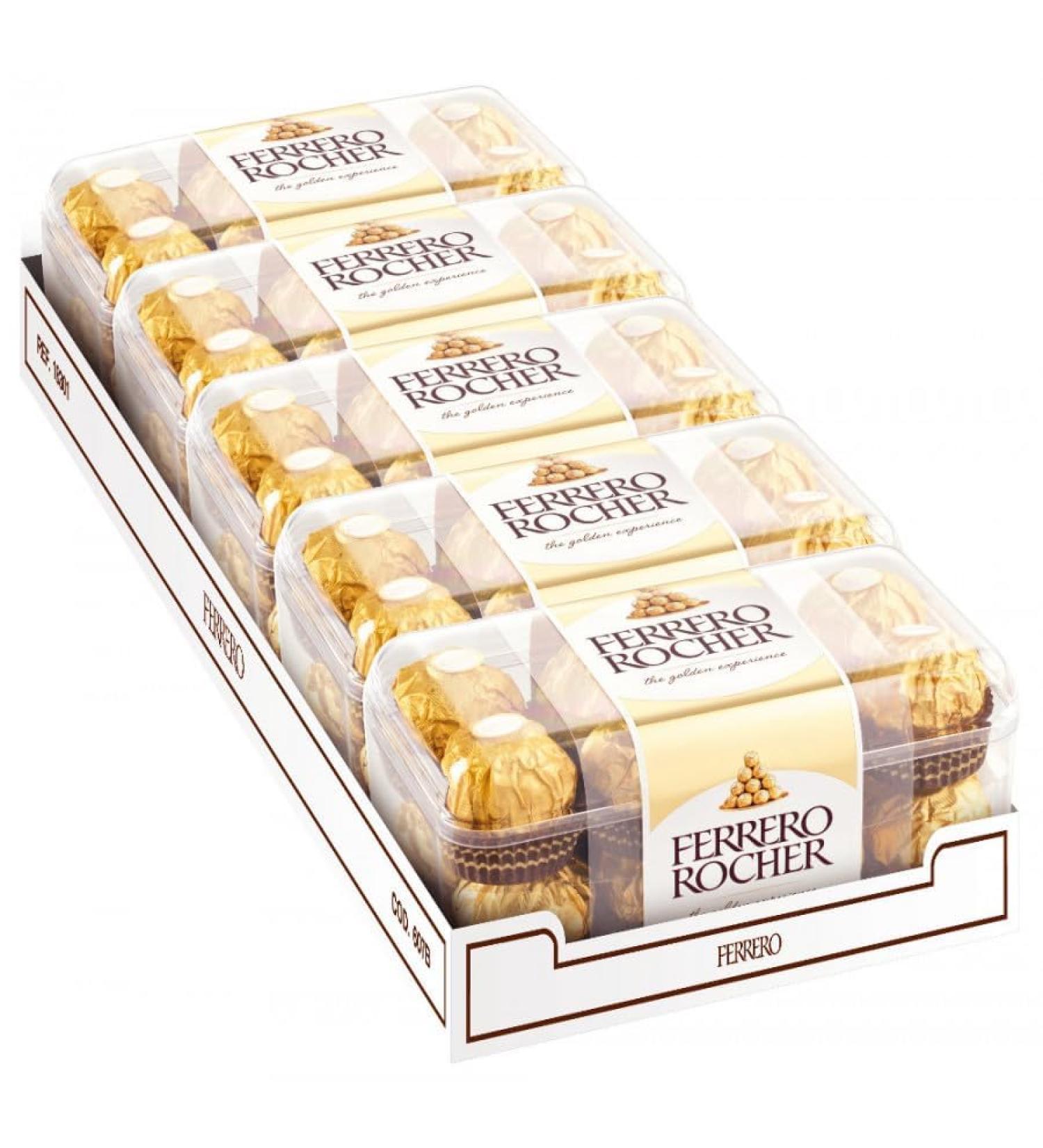  Ferrero Ferrero Rocher T16 200g Pack of 5 - Buy Online on GoSupps.com