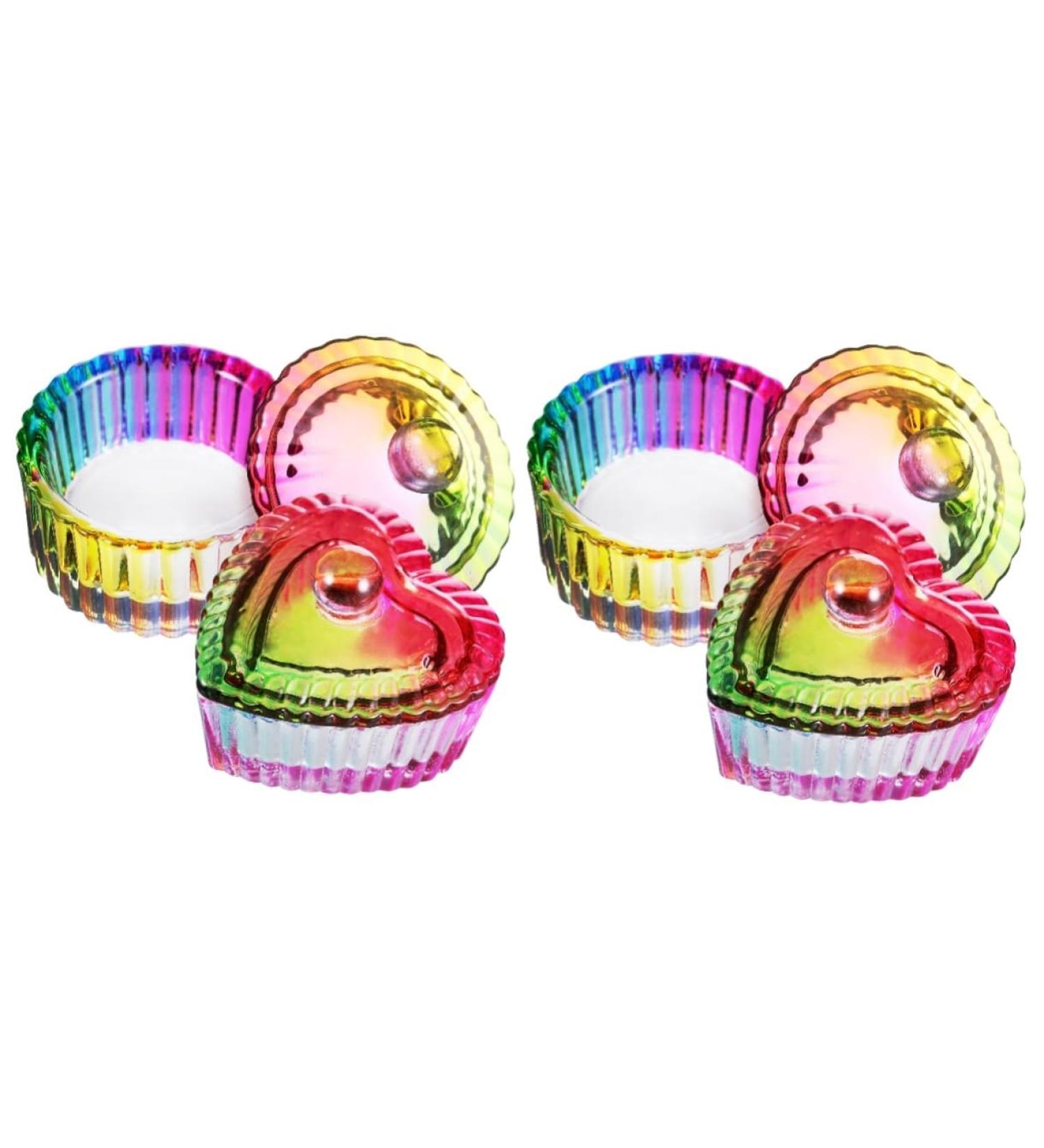 Beaupretty 4 Pcs Colorful Crystal Cup Nail Art Dappen Dish Monomer Dish Dappen Dishes Acrylic Nails Acrylic Nail Brush Container with Lid Monomer Acrylic Nail Storage Bowl - Buy Online on GoSupps.com