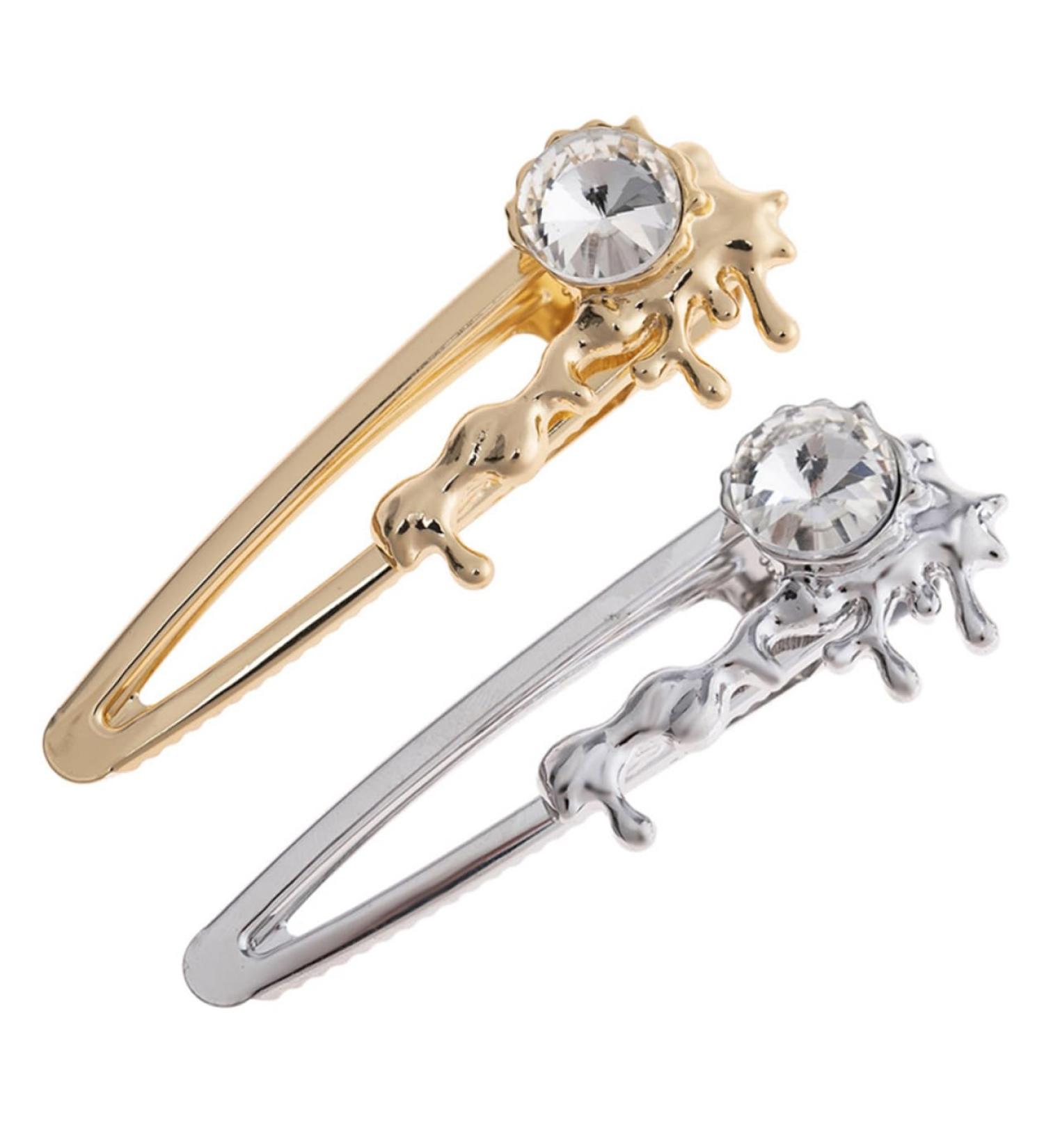 FRCOLOR Small Hair Barrettes Wedding Crystal Barrettes alligator s for hair womens metal for women snap hair pin alloy wedding Miss side Crystal Decorative Hair Clips - Buy Online on GoSupps.com