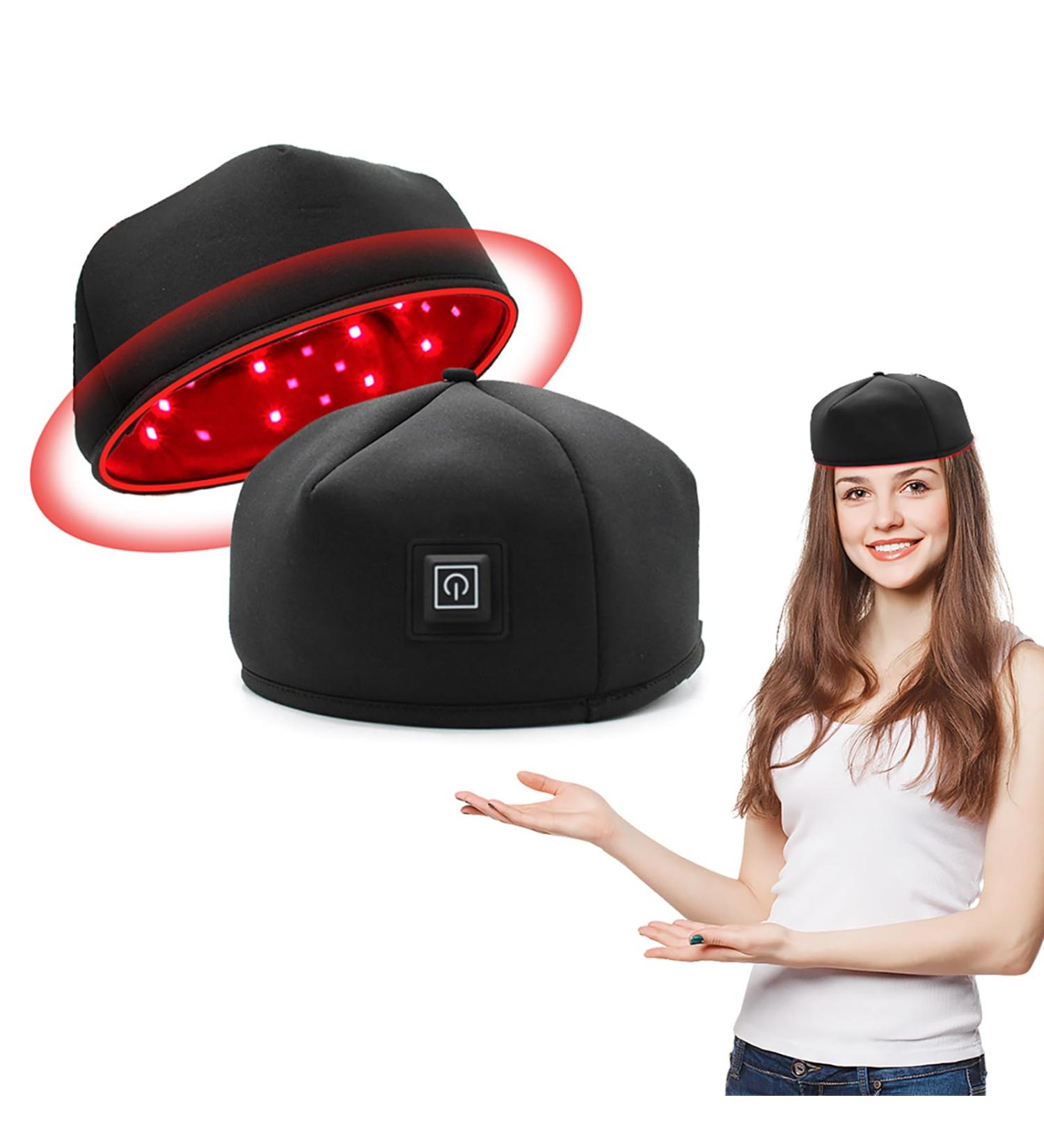 Th rapie par la Lumi re Rouge et Infrarouge et pour la Repousse des Cheveux Chapeau de Luminoth rapie Lampe Infrarouge Red Light Therapy pour la Perte de Cheveux Douleur(Plug-in noir) - Buy Online on GoSupps.com