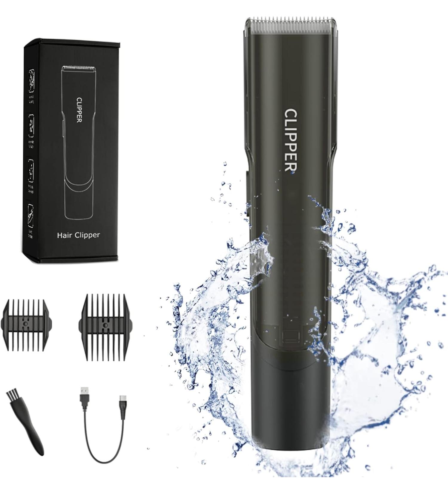 Favrison Hair Clippers for Men Automatic Vacuum Professional Cordless Hair Clippers Waterproof & USB Rechargeable Hair Cutting Kit Hair Trimmer with Magnetic Storage Bin - BLACK - Buy Online on GoSupps.com