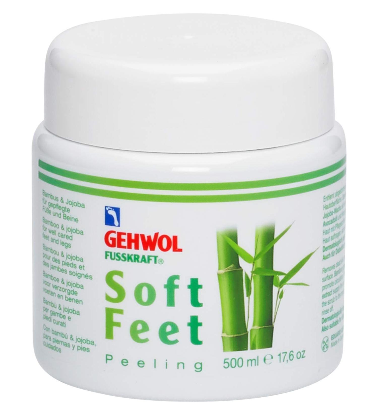 Gehwol Fusskraft Soft Feet Foot Scrub with Bamboo Jojoba 500 ml (Pack of 1)