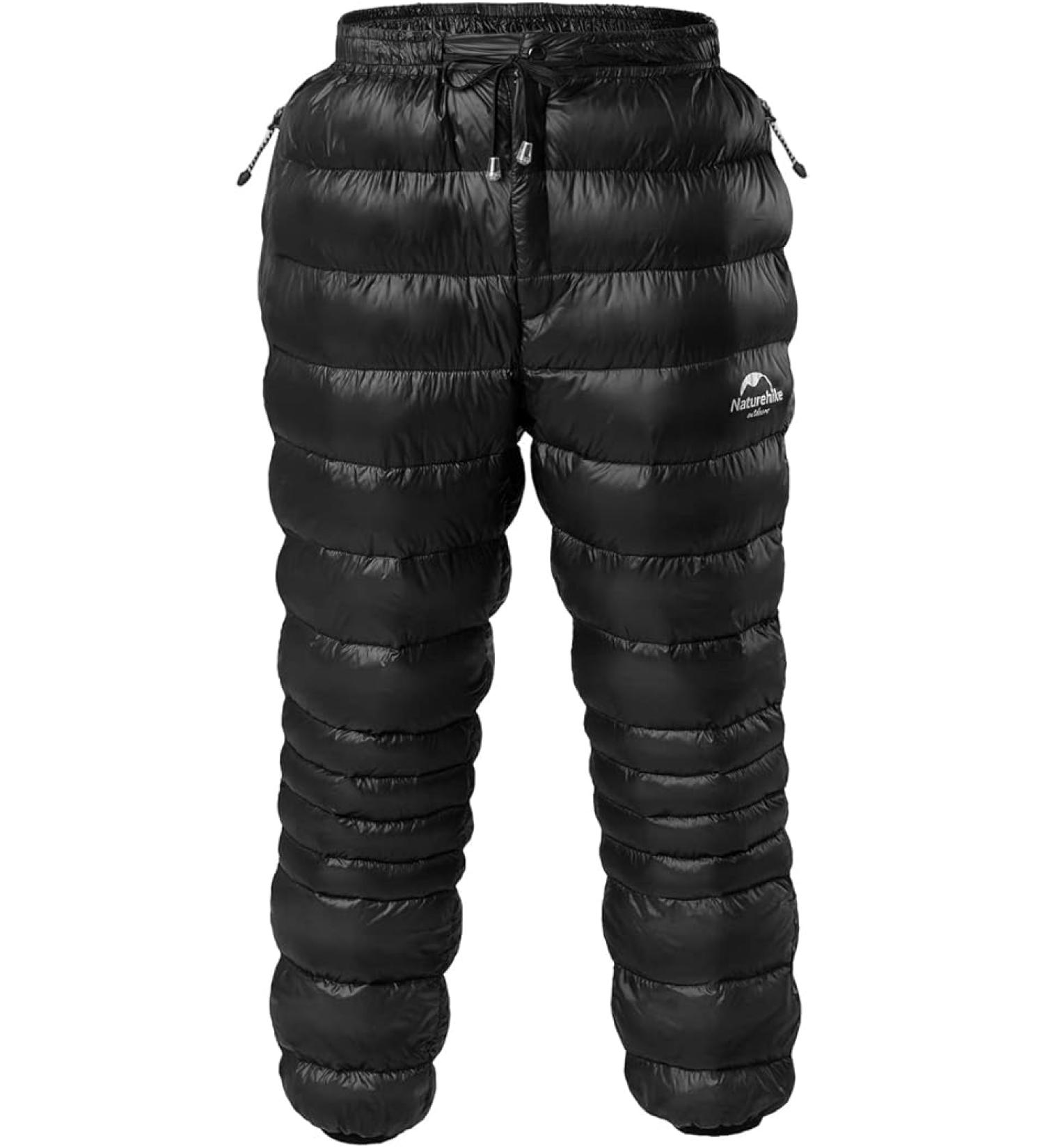 Naturehike Down Pants Men's Women's Puffy Pants Winter Warm Outdoor Men Women Ski Snow Pants Camping Hiking Pants - Black With Pocket - S - Buy Online on GoSupps.com