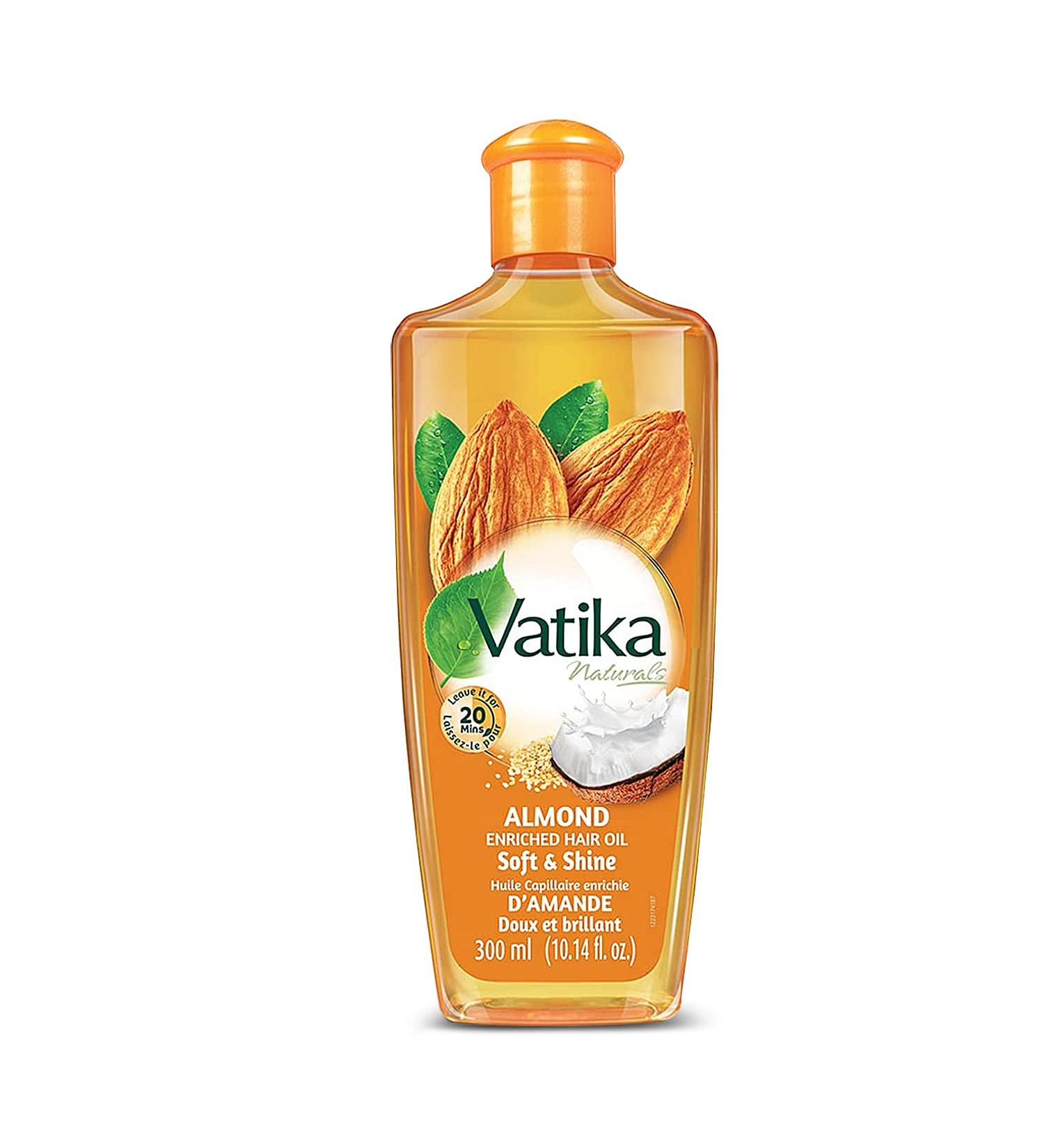 Dabur Vatika Naturals Almond Enriched Hair Oil - Moisturizing, Strengthening Serum for Healthy Scalp, Nourishing Soft & Silky Hair - Buy Online on GoSupps.com