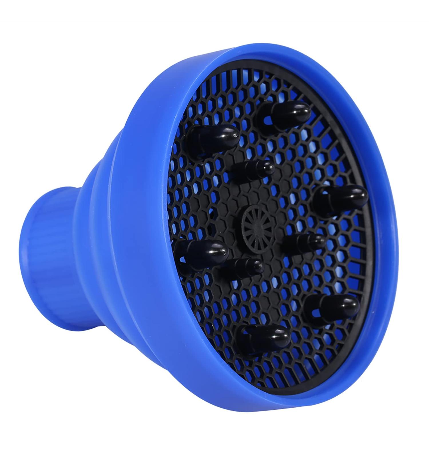 Hair Blower Diffuser Hairdryer Cover Styling Foldable Folding Collapsible Silicone Hairdressing Tool Attachment for Natural Wavy Fine Thick Hair for Home Barbershop Hairdressing Salon(Blue) - Buy Online on GoSupps.com