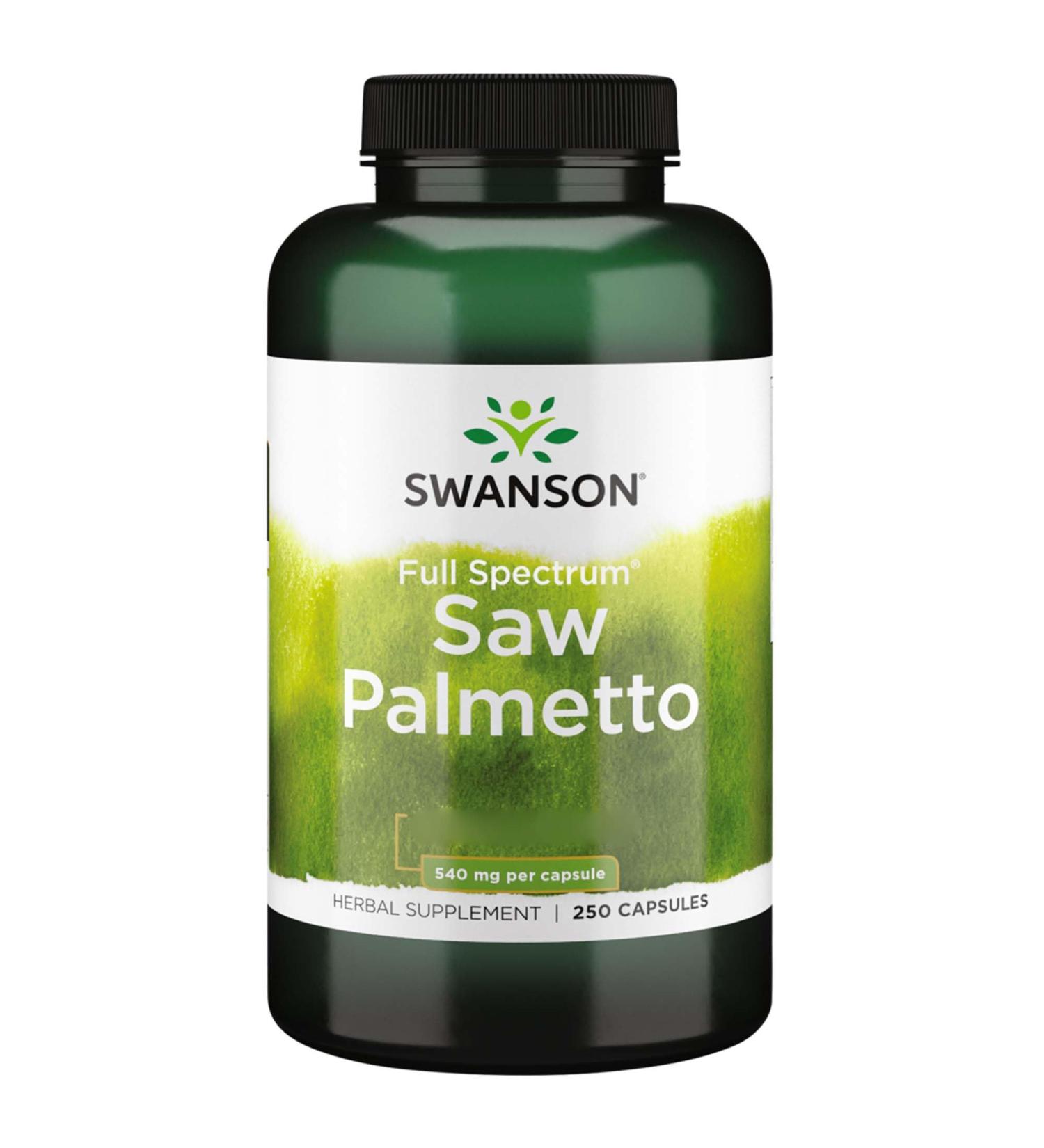 Swanson Saw Palmetto 540mg - 250 Capsules | High Dosage Laboratory Tested Soy-Free Gluten-Free Non-GMO | Shop Internationally - Buy Online on GoSupps.com