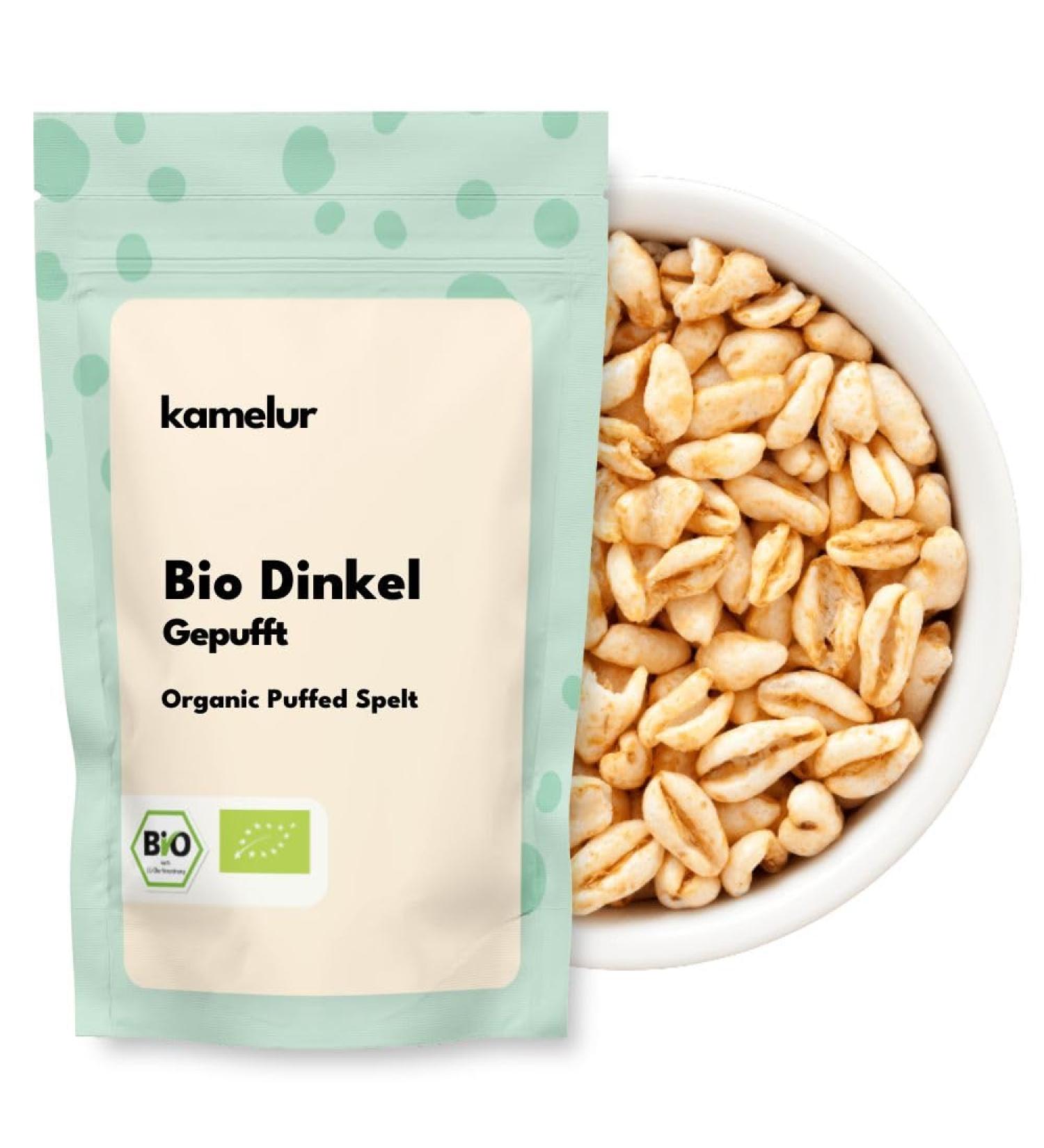  Kamelur Kamelur Organic Puffed Spelt (1 kg) of unsweetened puffed spelt for a delicious muesli - Buy Online on GoSupps.com