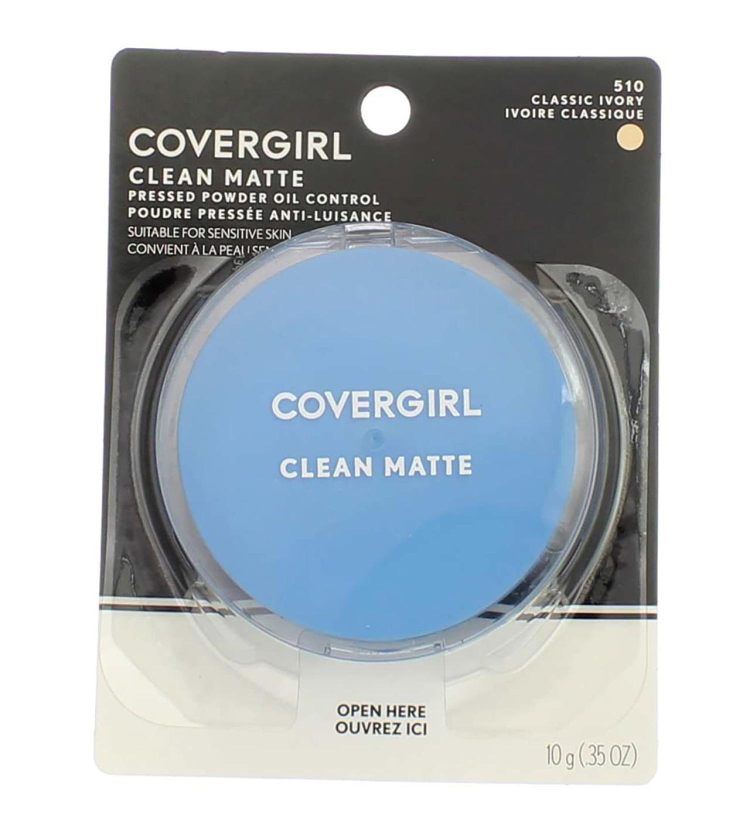 COVERGIRL Clean Matte Pressed Powder Classic Ivory Warm 510 - 0.35 Ounce (Pack of 1) - Buy Online on GoSupps.com