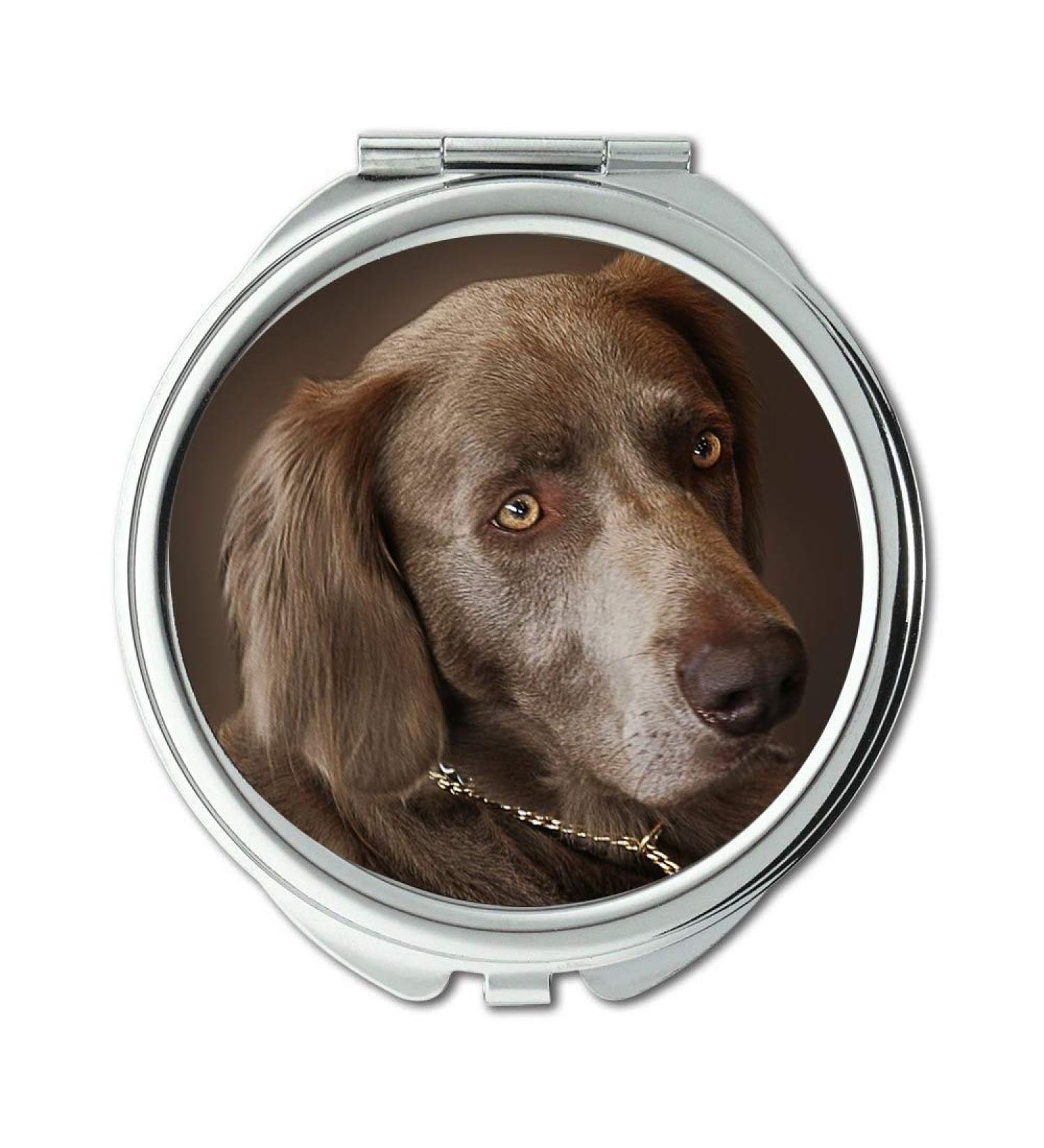 Mirror Compact Mirror Weimaraner Dog Hunting Dog Animal Portrait Pet pocket mirror portable mirror - Buy Online on GoSupps.com