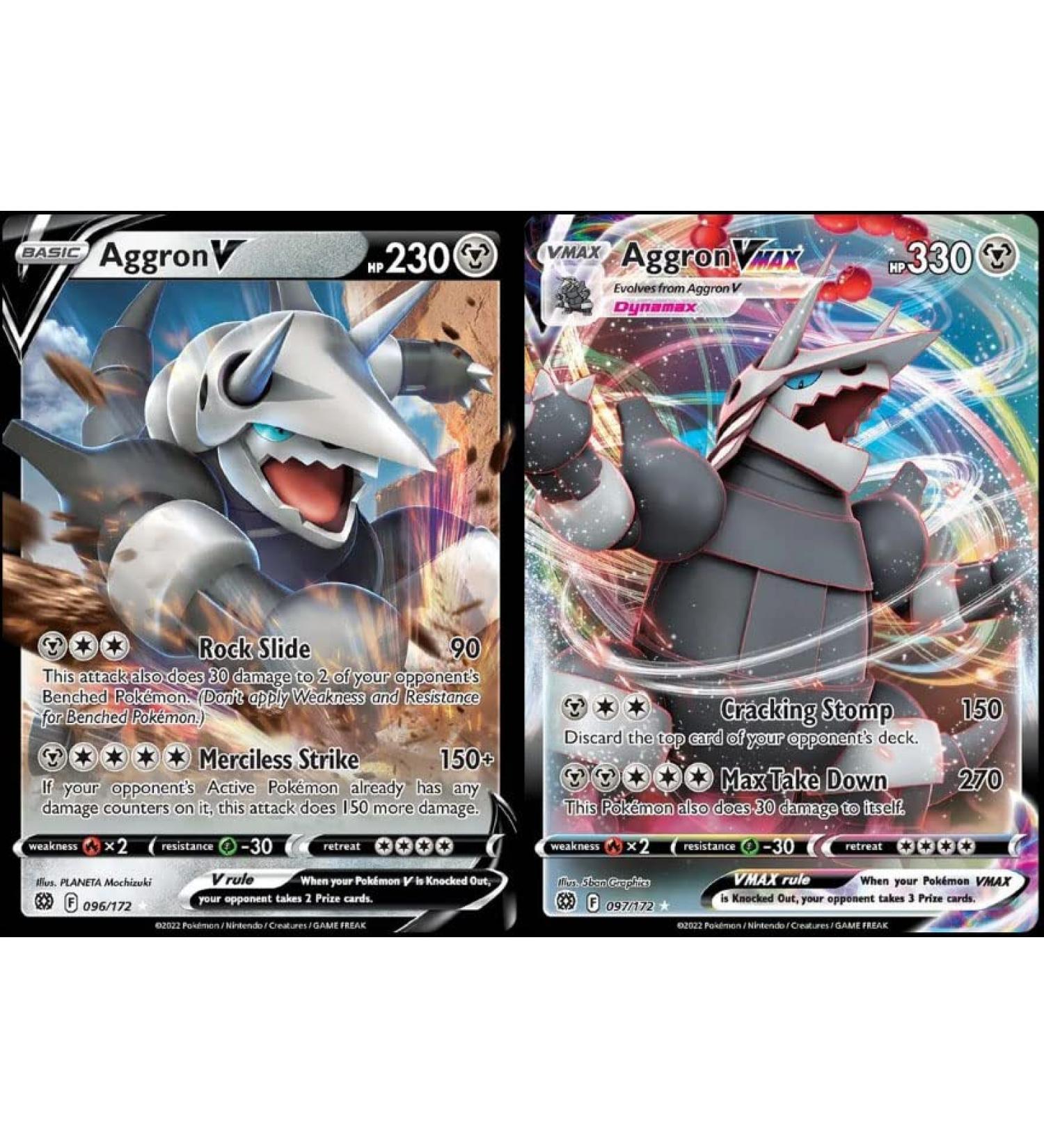 Aggron V & Vmax 097/172 Brilliant Stars - Ultra Rare Pokemon