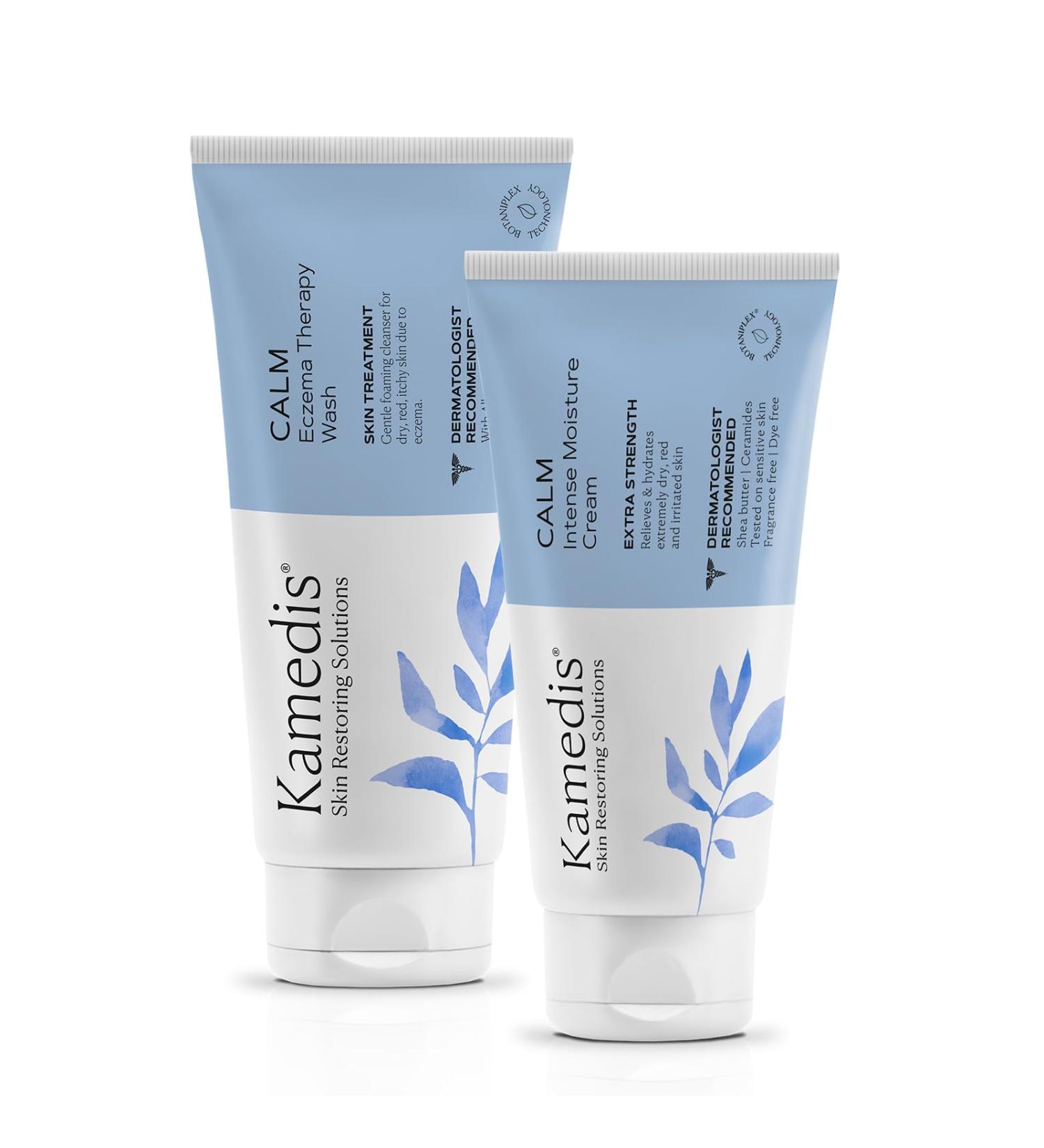 KAMEDIS Eczema Therapy Kit - Soothing Body Cream & Wash | Botanicals-Based Dermatologist Recommended SLS & Paraben Free for Itchy Relief & Sensitive Skin - Buy Online on GoSupps.com
