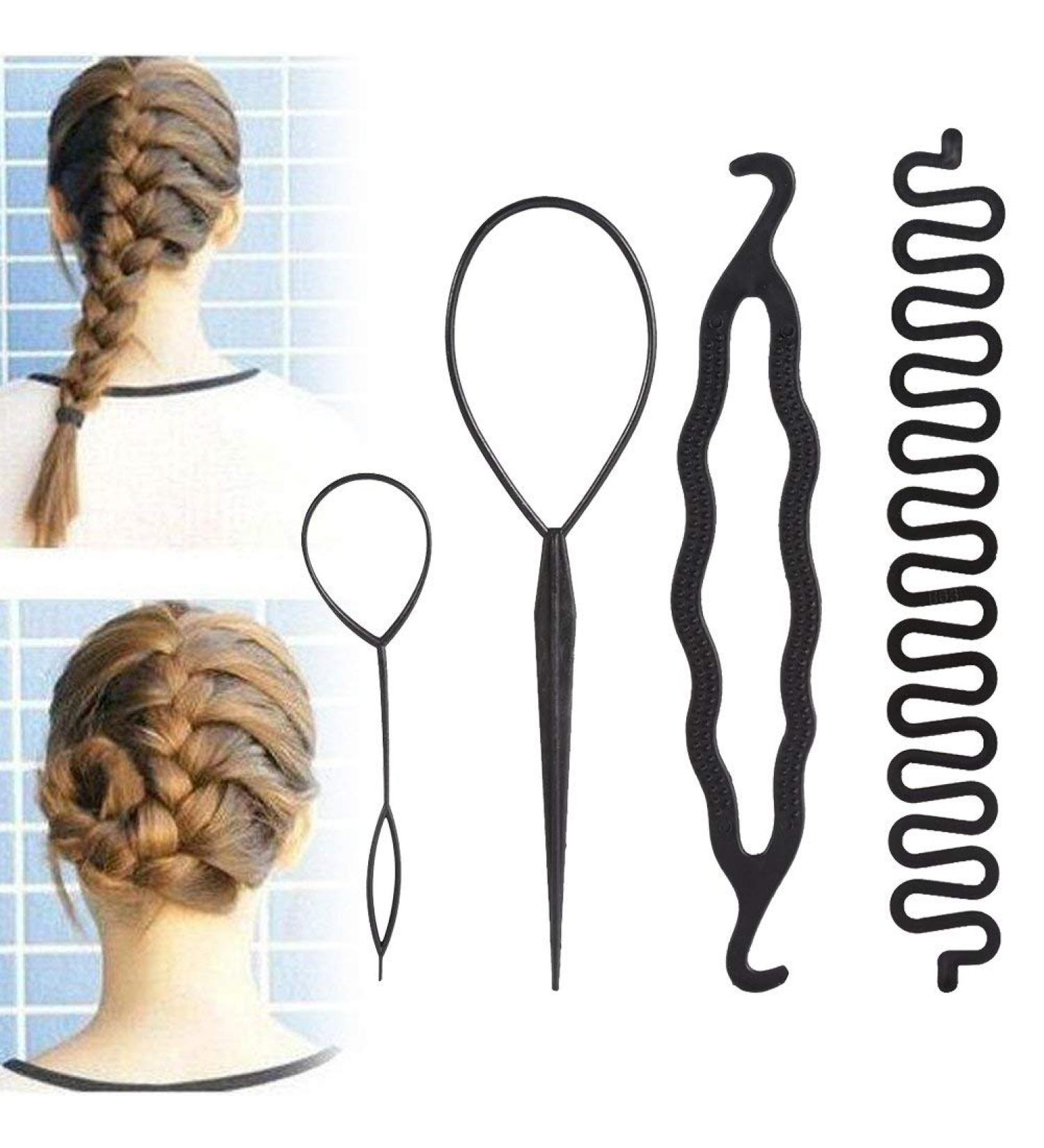 Shop Topsy Tail DIY Hair Styling Tools - 4-Piece Magic Braid Set for Women & Girls - Buy Online on GoSupps.com