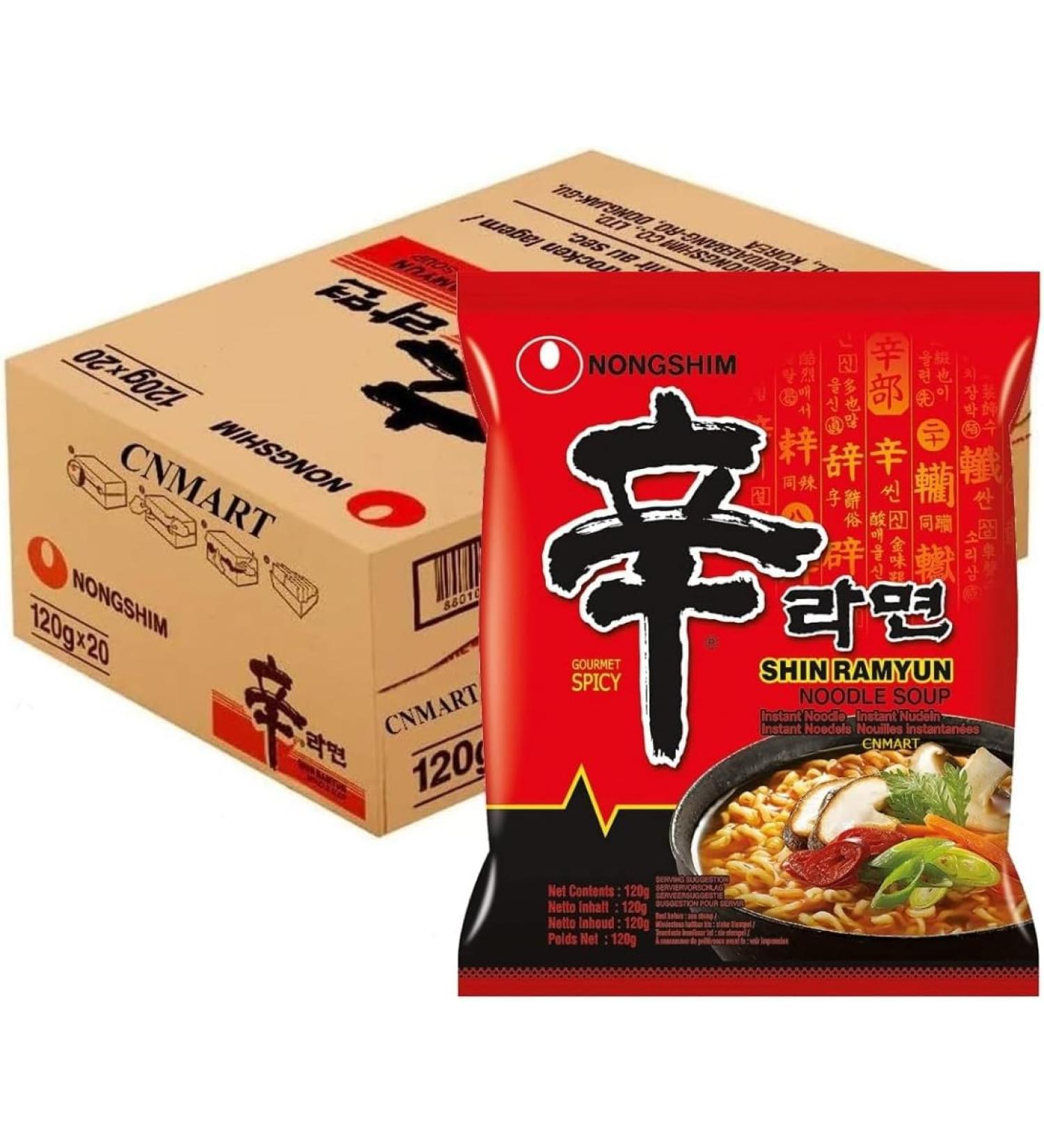 CNMART Korean Ramen Shin Ramyun Instant Noodle - Hot Spicy - Buy Online on GoSupps.com