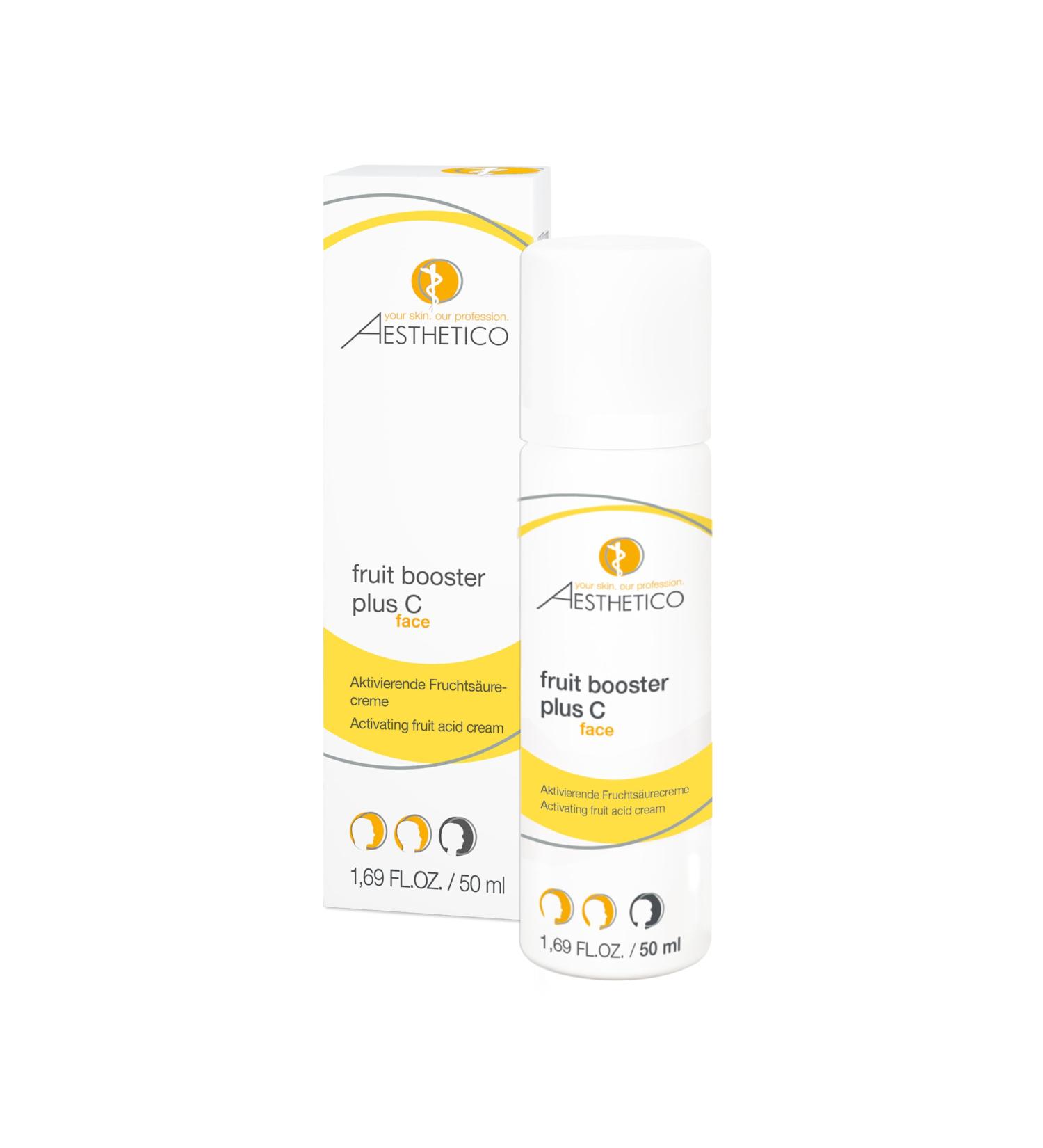 AESTHETICO AESTHETICO Fruit Booster Plus C Intensive Anti-Aging Night Cream with Fruit Acids Glycolic Acid and Pure Vitamin C for Mature Skin Improves Skin Texture and Reduces Fine Lines