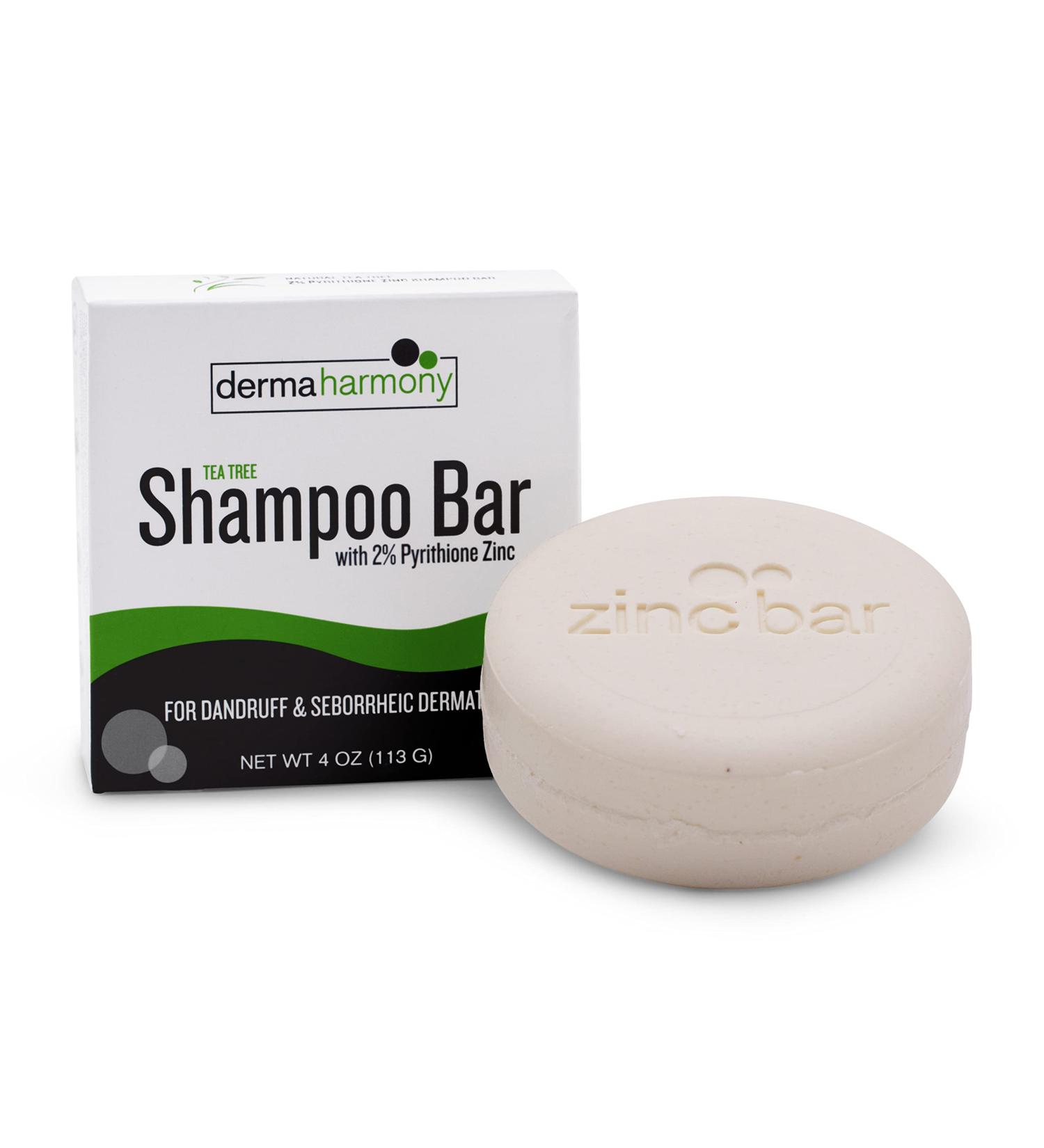 Dermaharmony 2% Pyrithione Zinc Shampoo Bar - Tea Tree 4 Oz | Effective Dandruff Control & Scalp Care | International Shipping Available - Buy Online on GoSupps.com