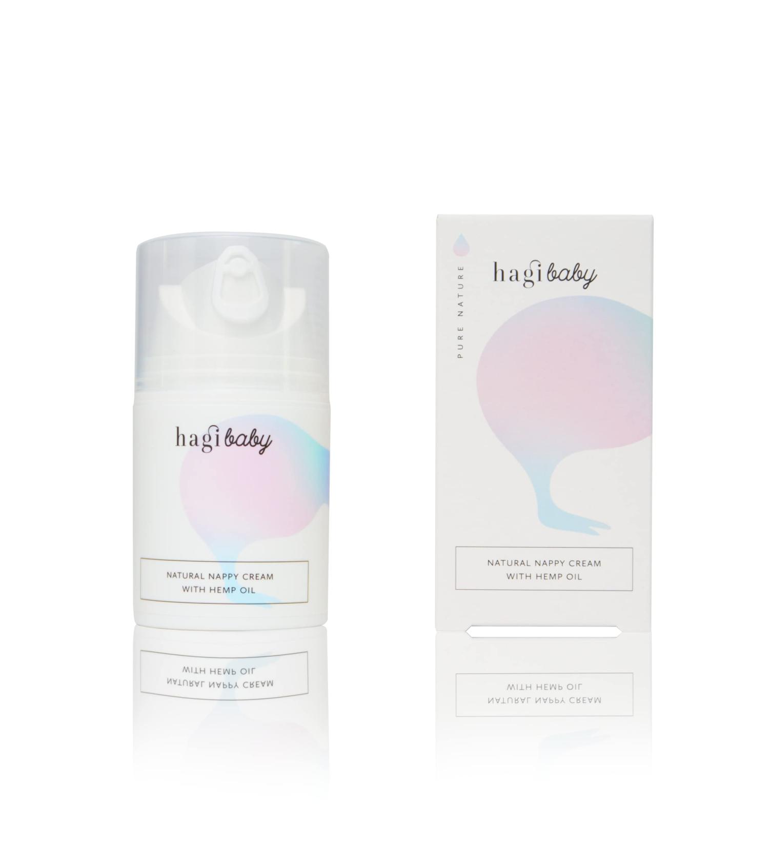 Hagi Baby Natural Diaper Cream with Hemp Oil | Wound Protection for Babies | Almond Oil Skin Care | 50 ml - Gentle Care for Your Child - Buy Online on GoSupps.com