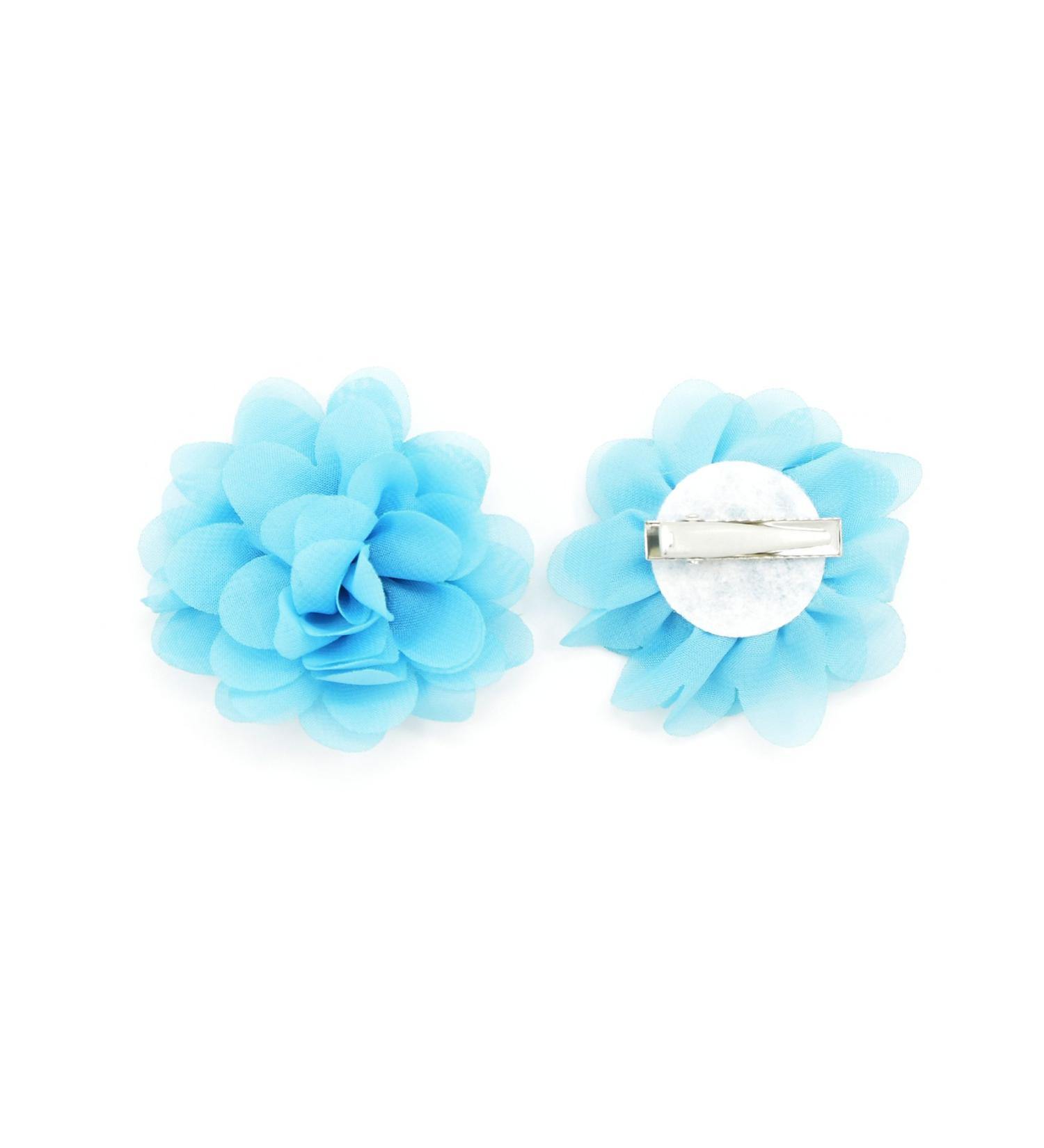PrettyBoutique Girls Kids Women Chiffon Flower Hair Clip Alligator Clip Party Wedding (7cm Blue) - Buy Online on GoSupps.com