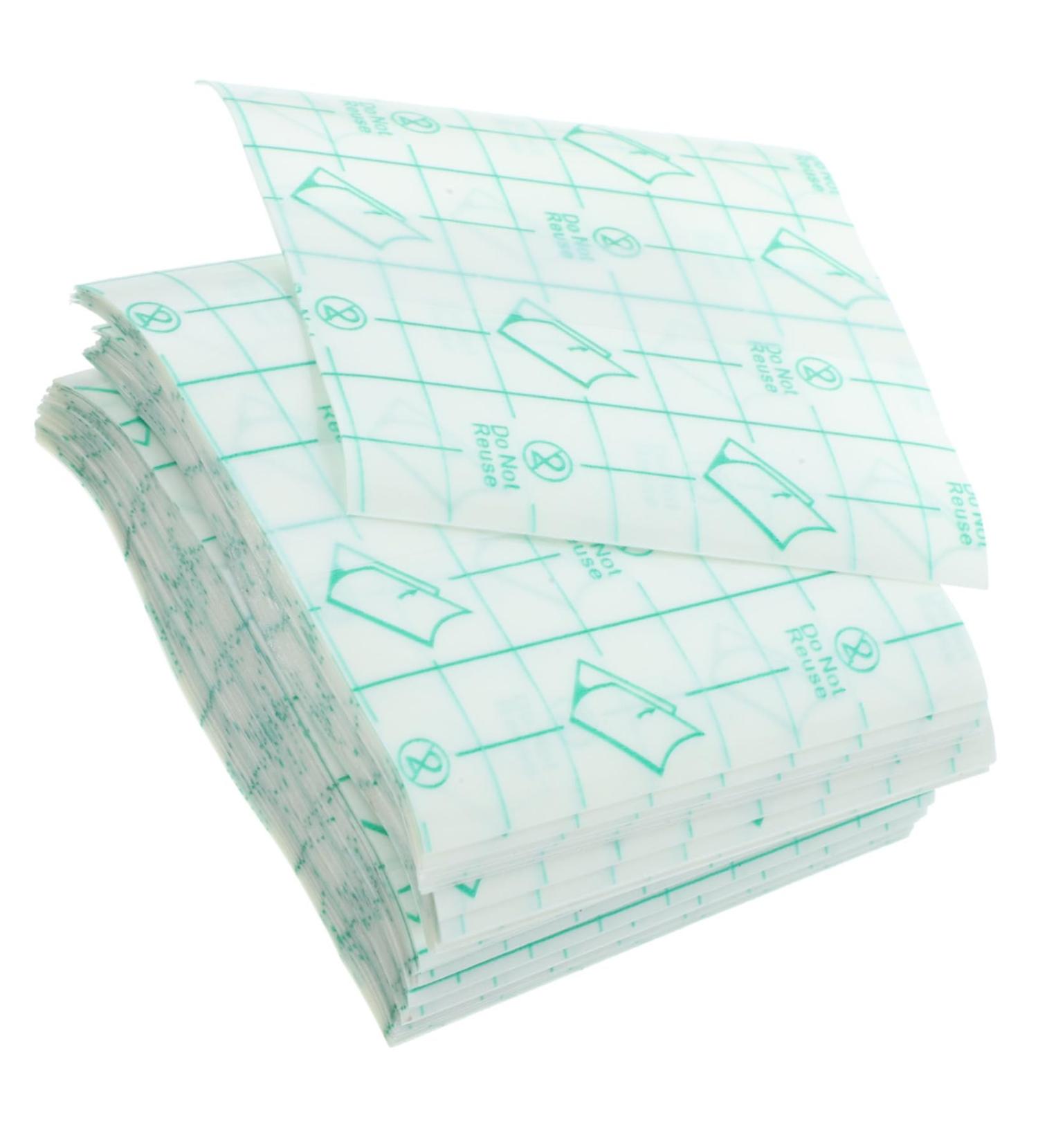 Buy Minkissy 100pcs Makeup Hand Palette & Adhesive Tape Disposable Serving Tray & Nail Palette for Professional Makeup & Cosmetic Use - Buy Online on GoSupps.com