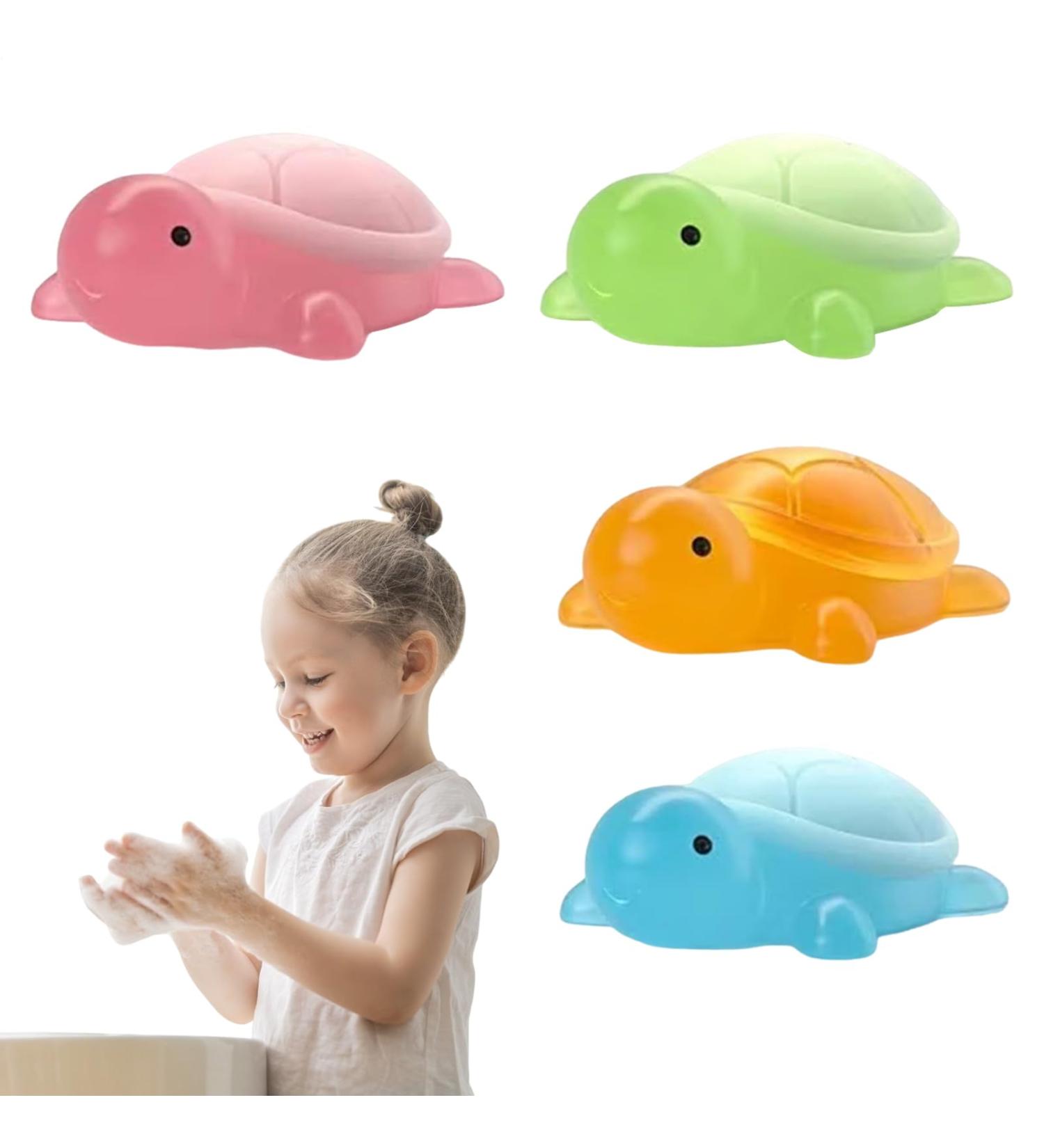 Turtle Shaped Oil Soap Turtle Shape Soap for | 4x Cute Tortoise Shape Oil Soap for Kids - Boys Girls Hand Wash Refreshing Scented Solution Cleaning - Buy Online on GoSupps.com