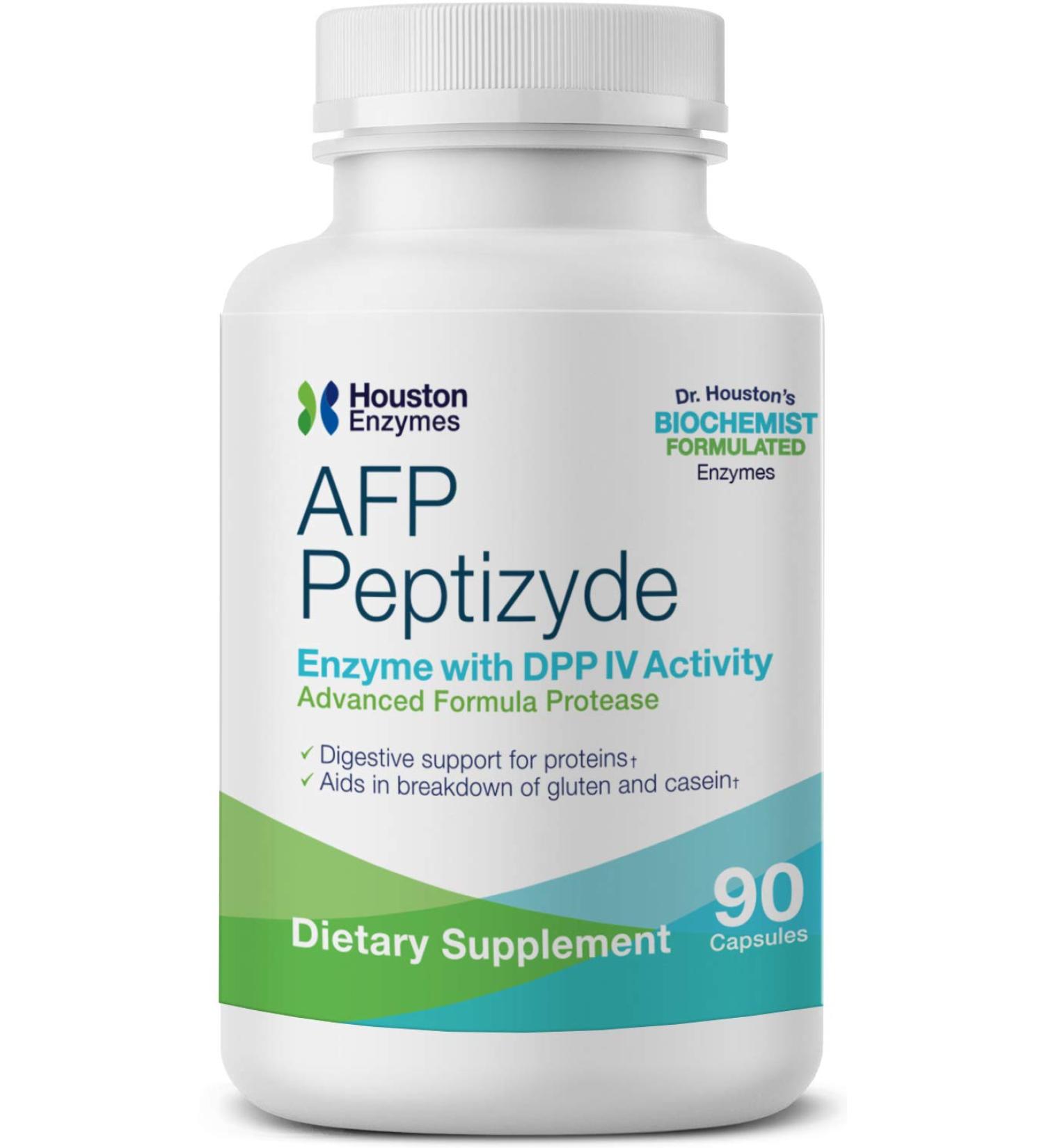 Houston Enzymes AFP Peptizyde - 90 Capsules for Digestive Support - Buy Online on GoSupps.com
