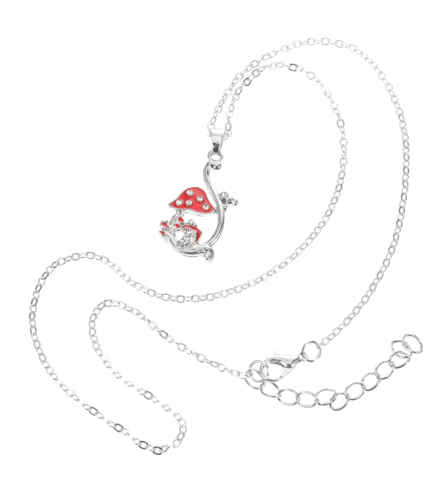 Yardenfun Frog Necklace Choker Necklaces for Women Princess Pendant Chocker Necklace for Women Mushroom Amulet - Buy Online on GoSupps.com