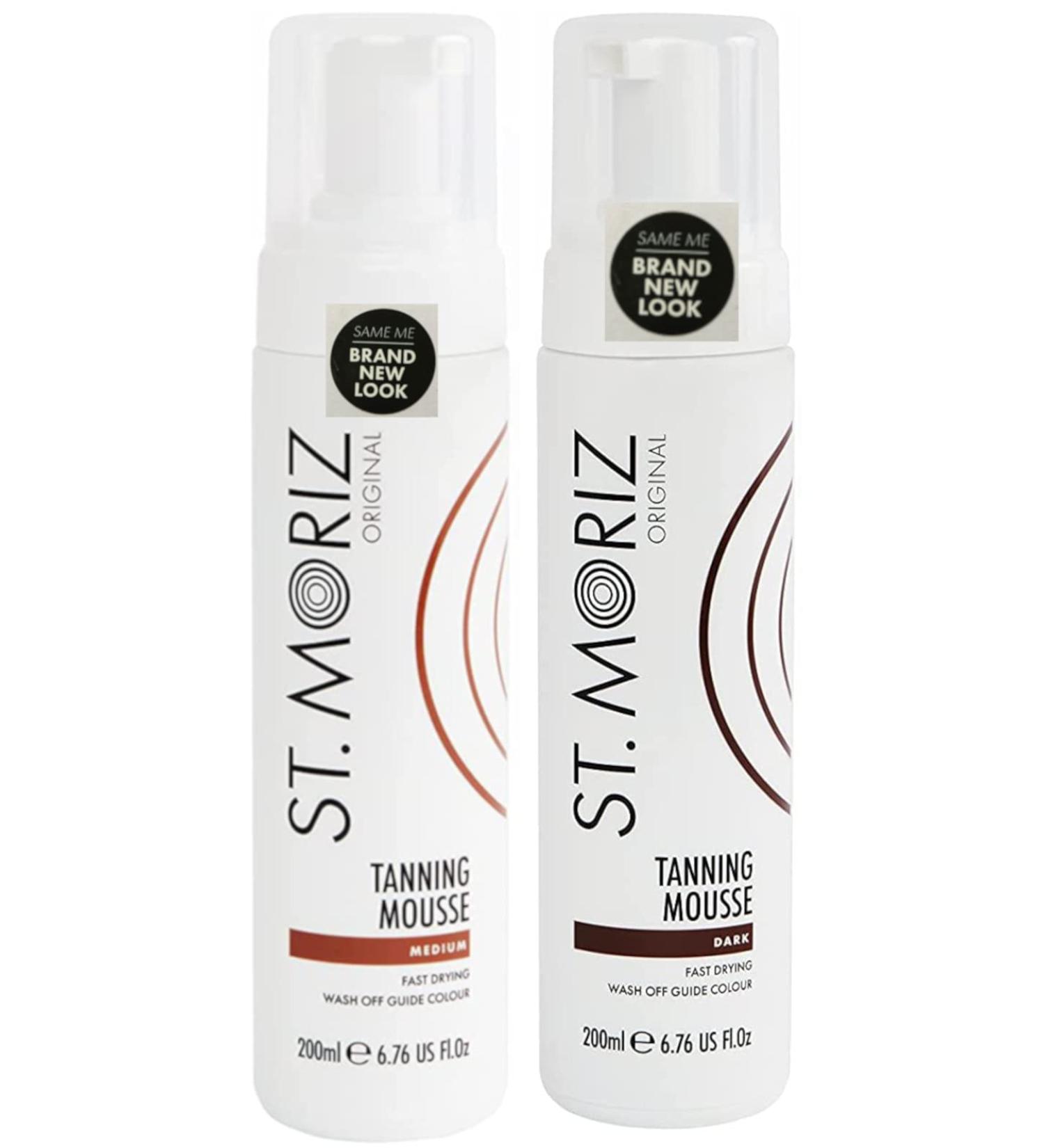 Pack Of 2 St Moriz Instant Self Tanning Fake Tan Mousse Medium & Dark 200ml