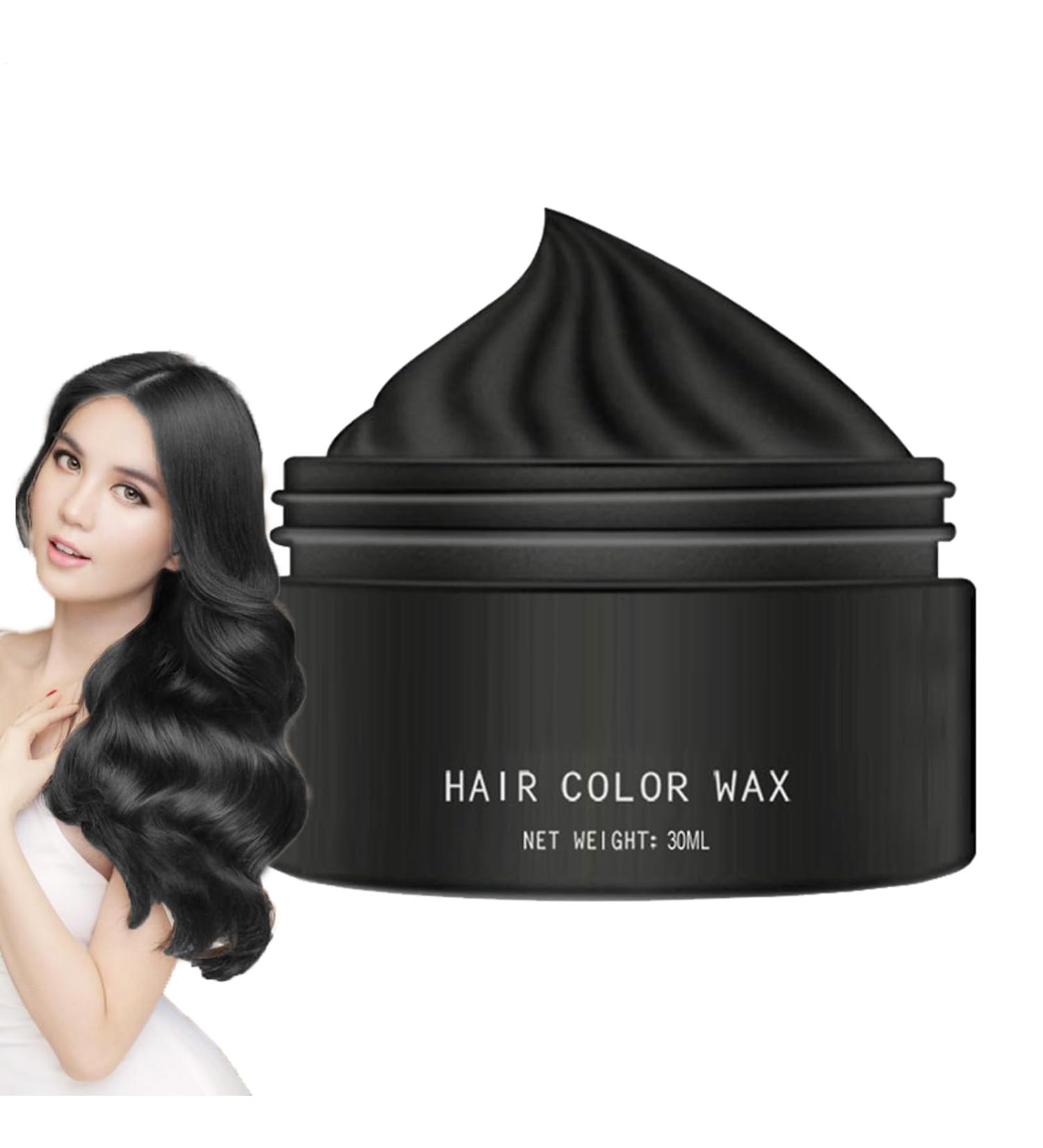 Temporary Hair Color Wax30ml Hair Color Wax Washable Color Styling Paste for Women Teens Children Party Carnival Halloween Cosplay Black B - Buy Online on GoSupps.com